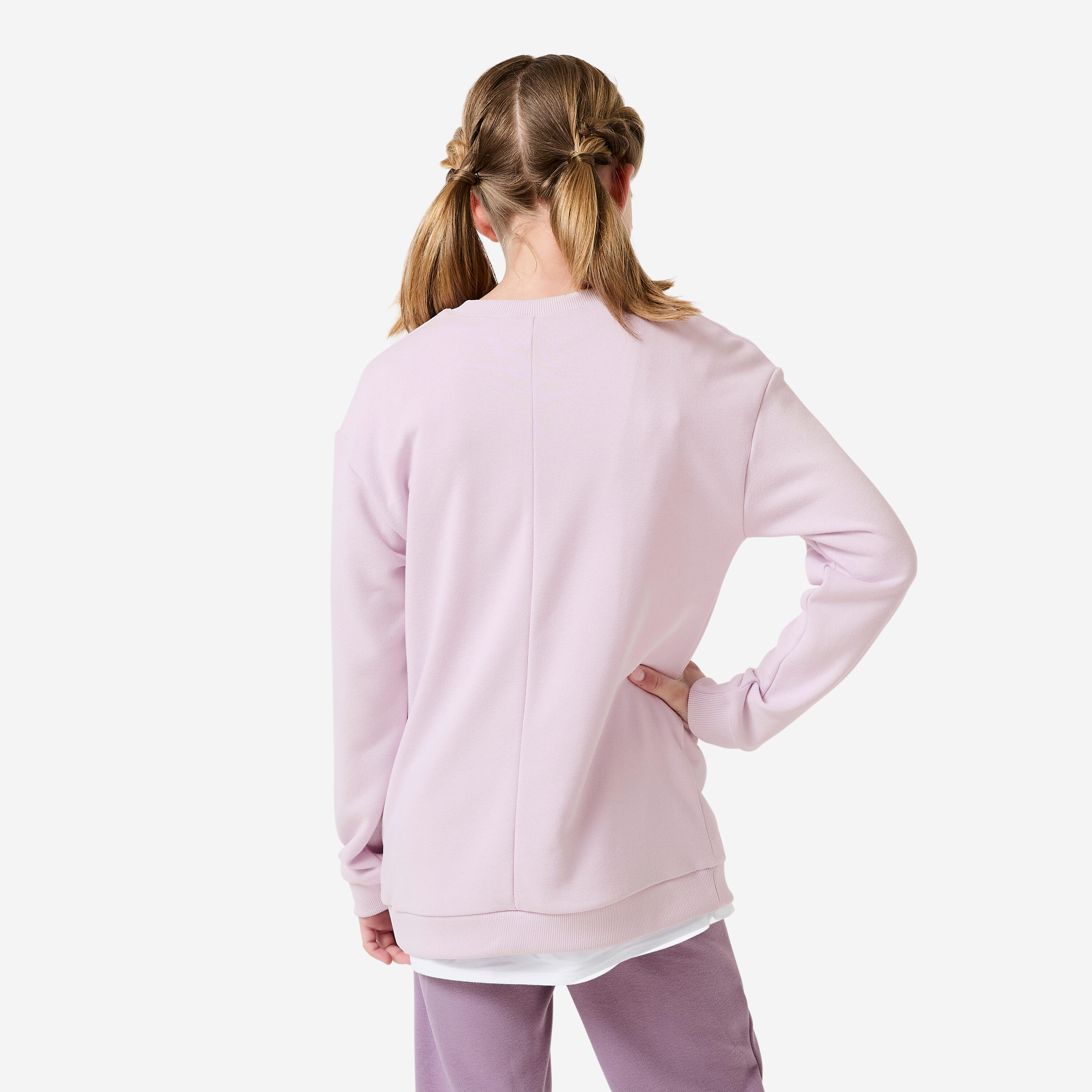 DECATHLON Dievčenská tepláková súprava fialová 8-9 r (131-140 cm) · záber 9