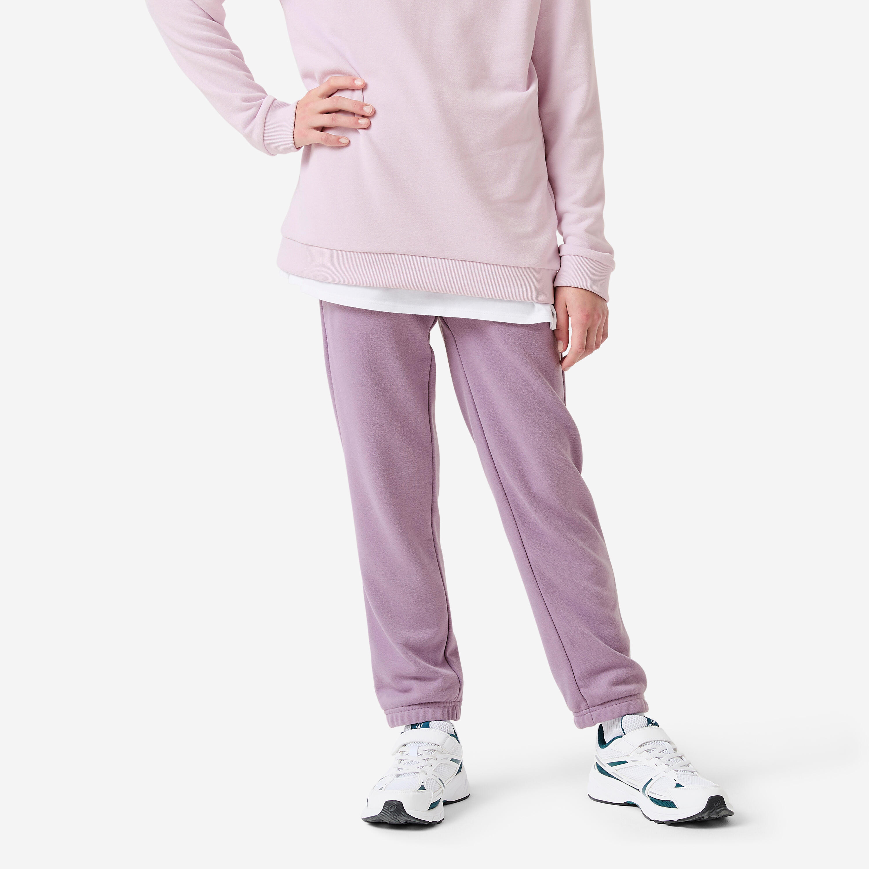 DECATHLON Dievčenská tepláková súprava fialová 8-9 r (131-140 cm) · záber 6