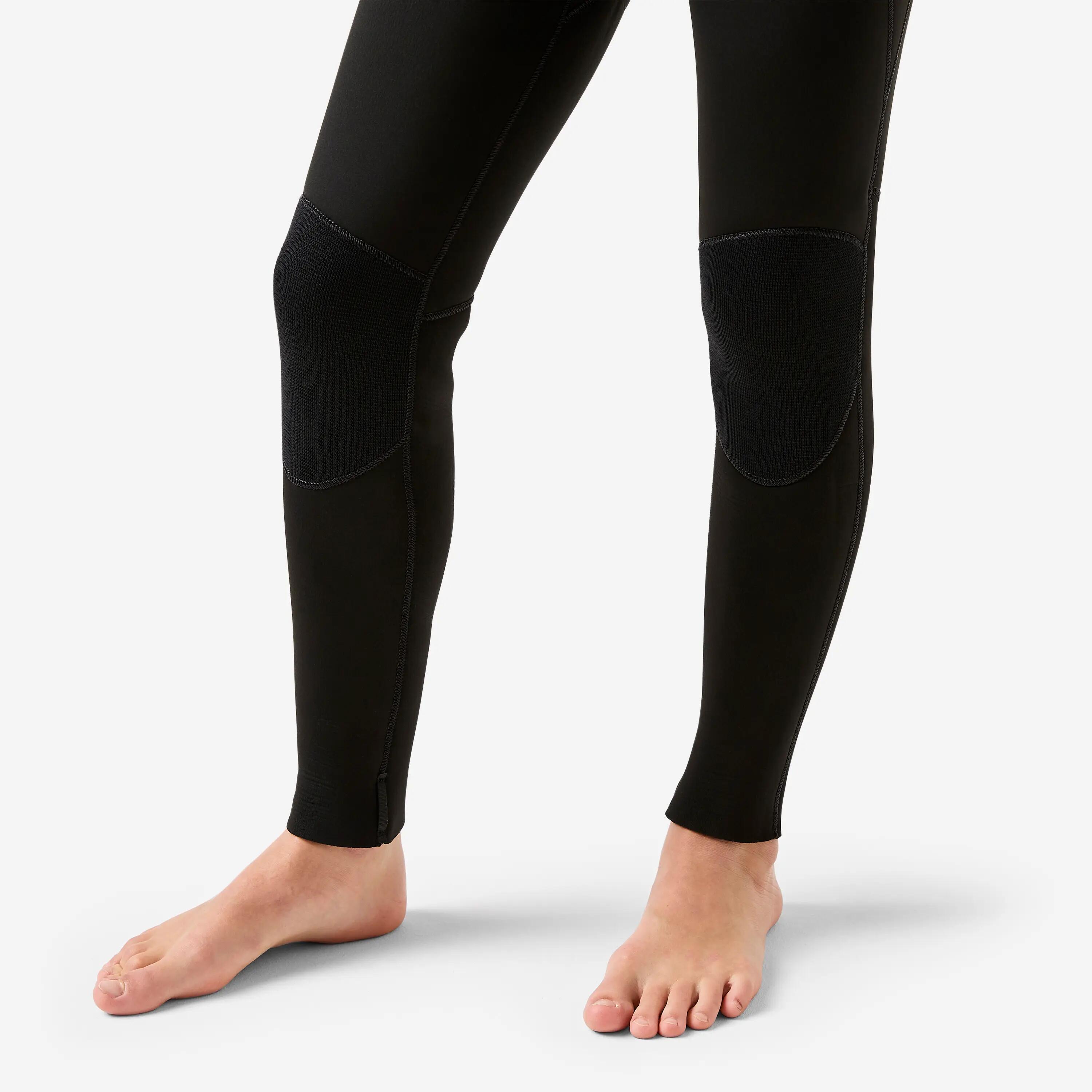 GIRL’S SURFING WETSUIT 500 4/3 MM BLACK RED 6/6