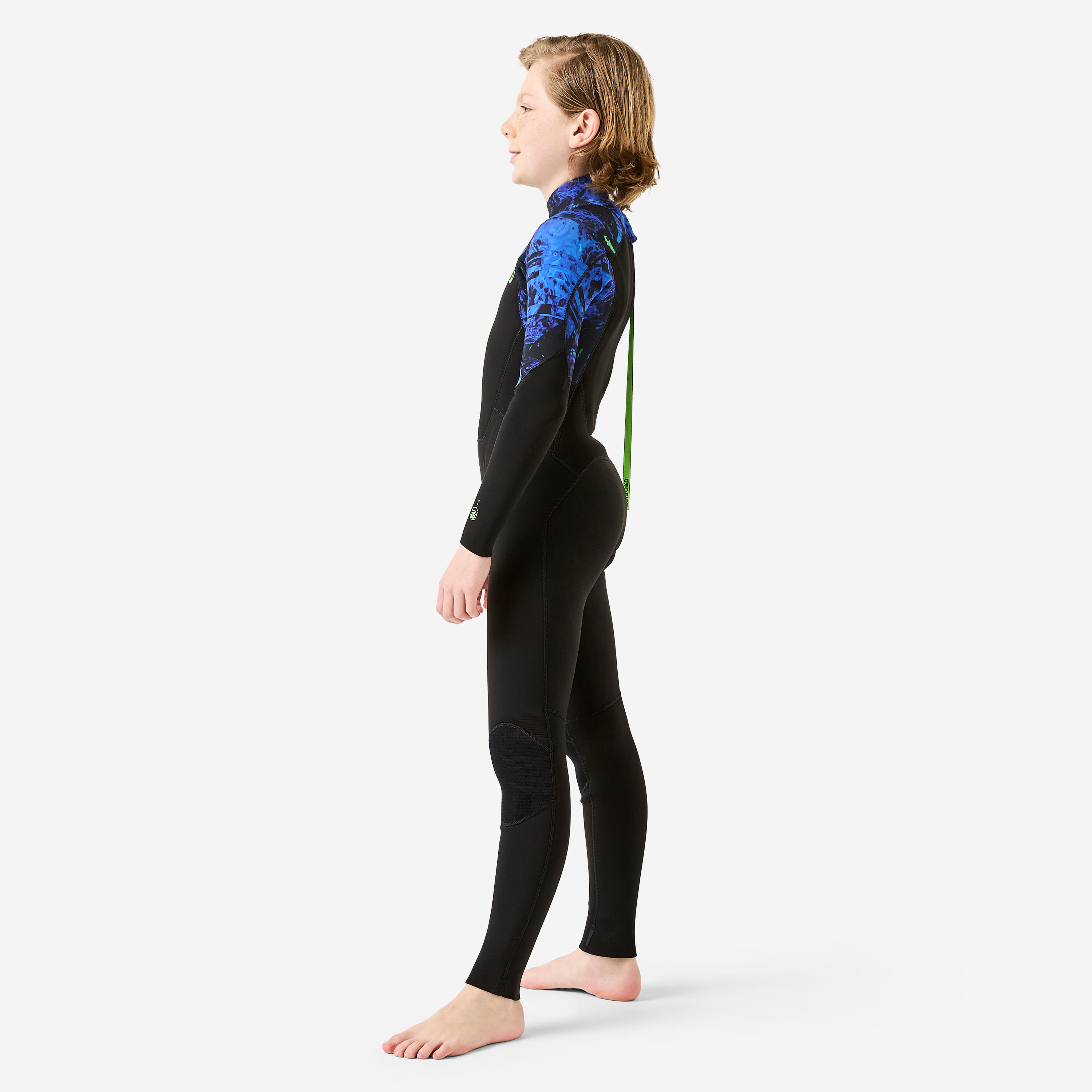 Boys’ 4/3 mm Surfing Wetsuit - 500 Vortex Black 3/10