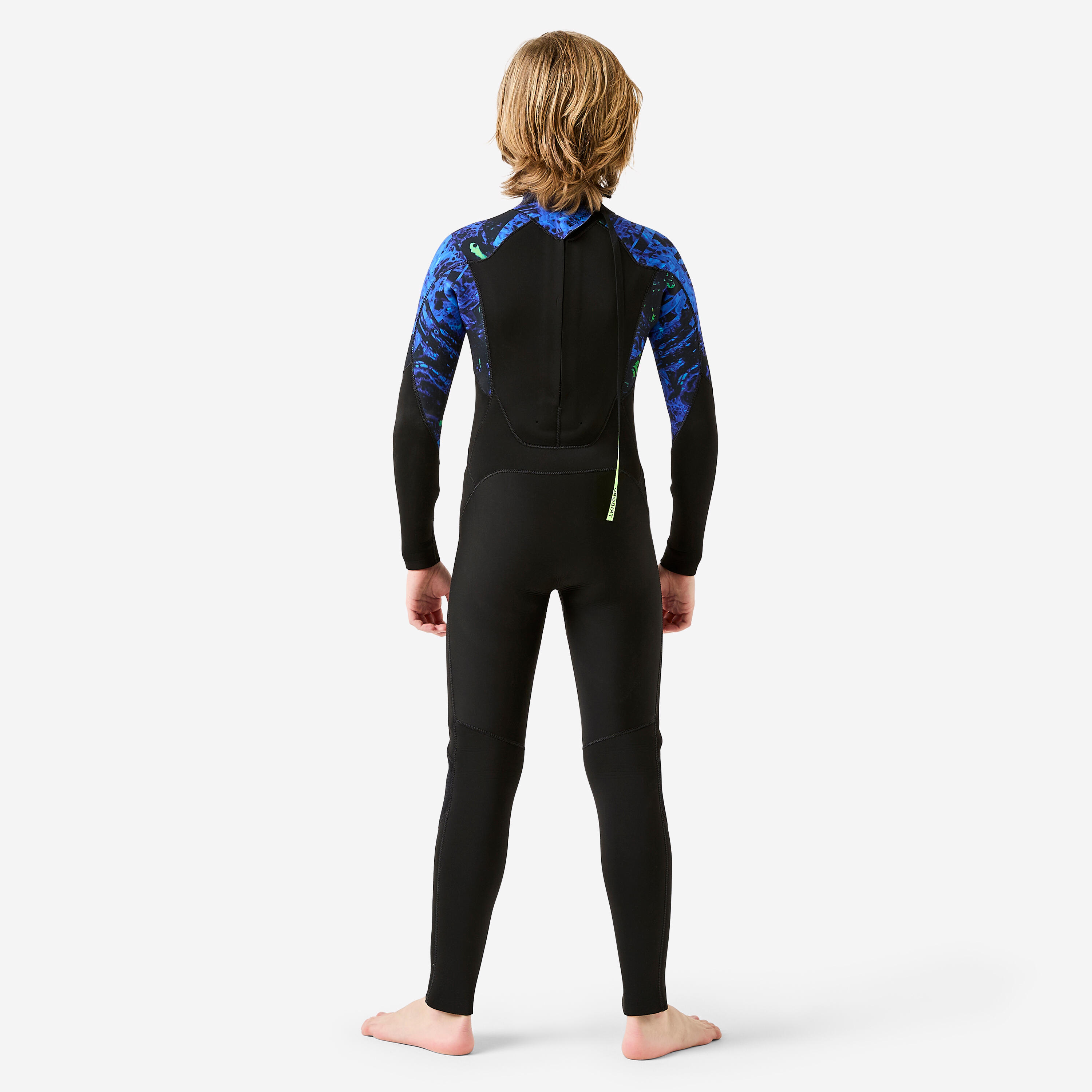 Boys’ 4/3 mm Surfing Wetsuit - 500 Vortex Black 2/10
