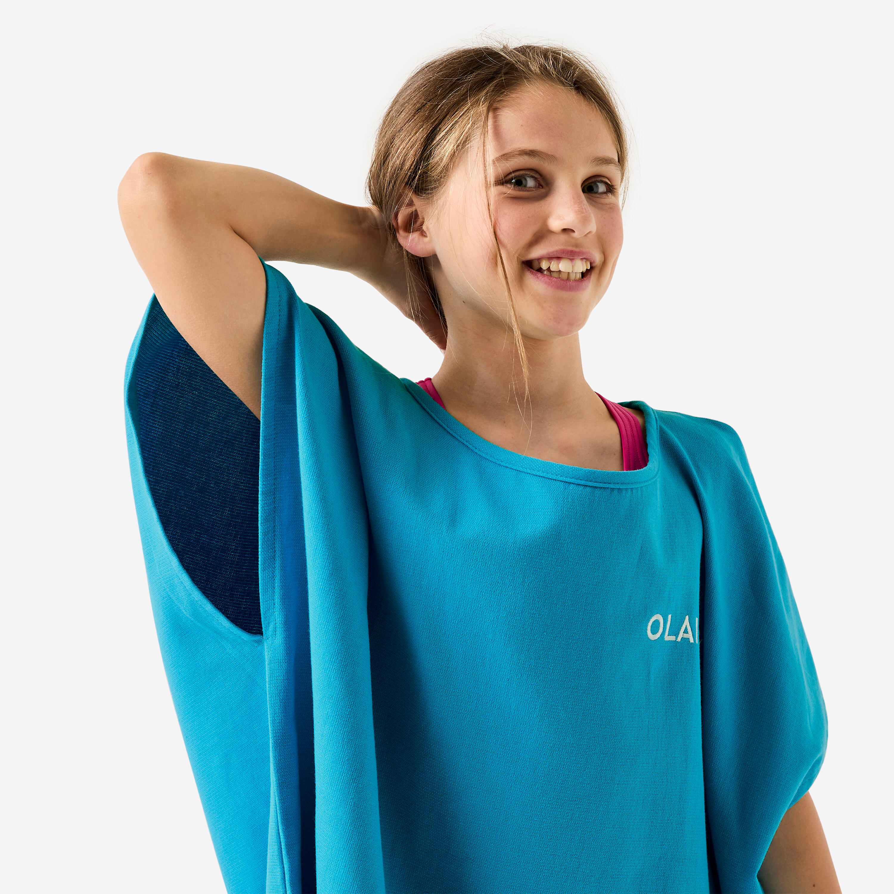 Poncho surf Enfant - 100 bleu 8/9