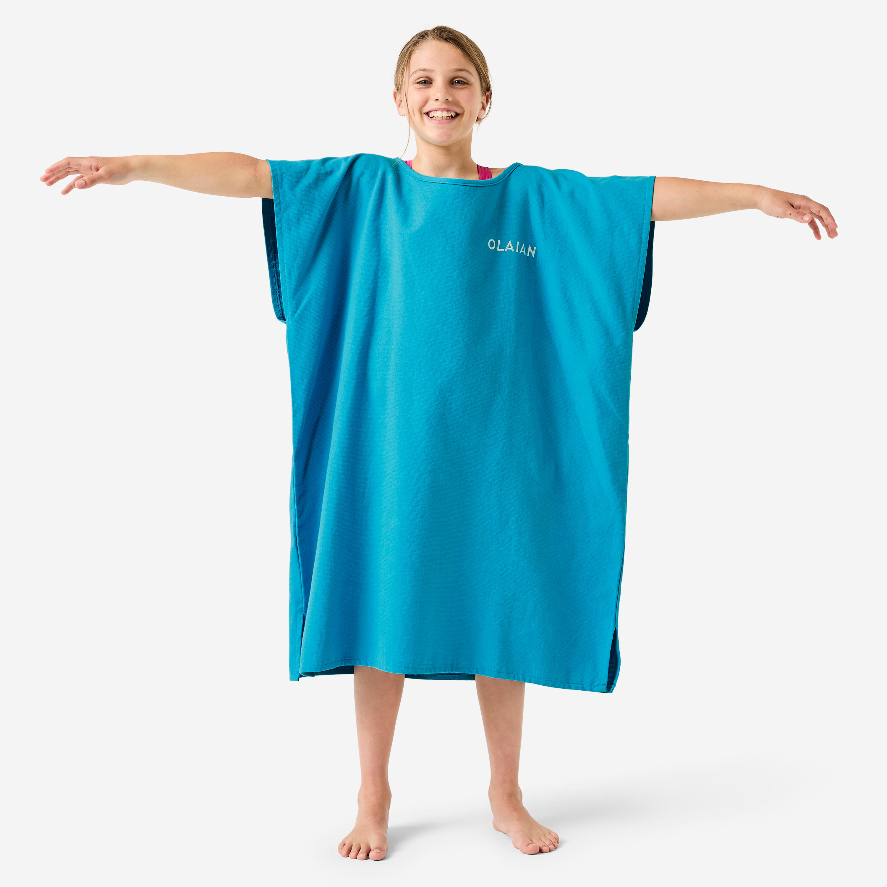 Poncho surf Enfant - 100 bleu 5/9