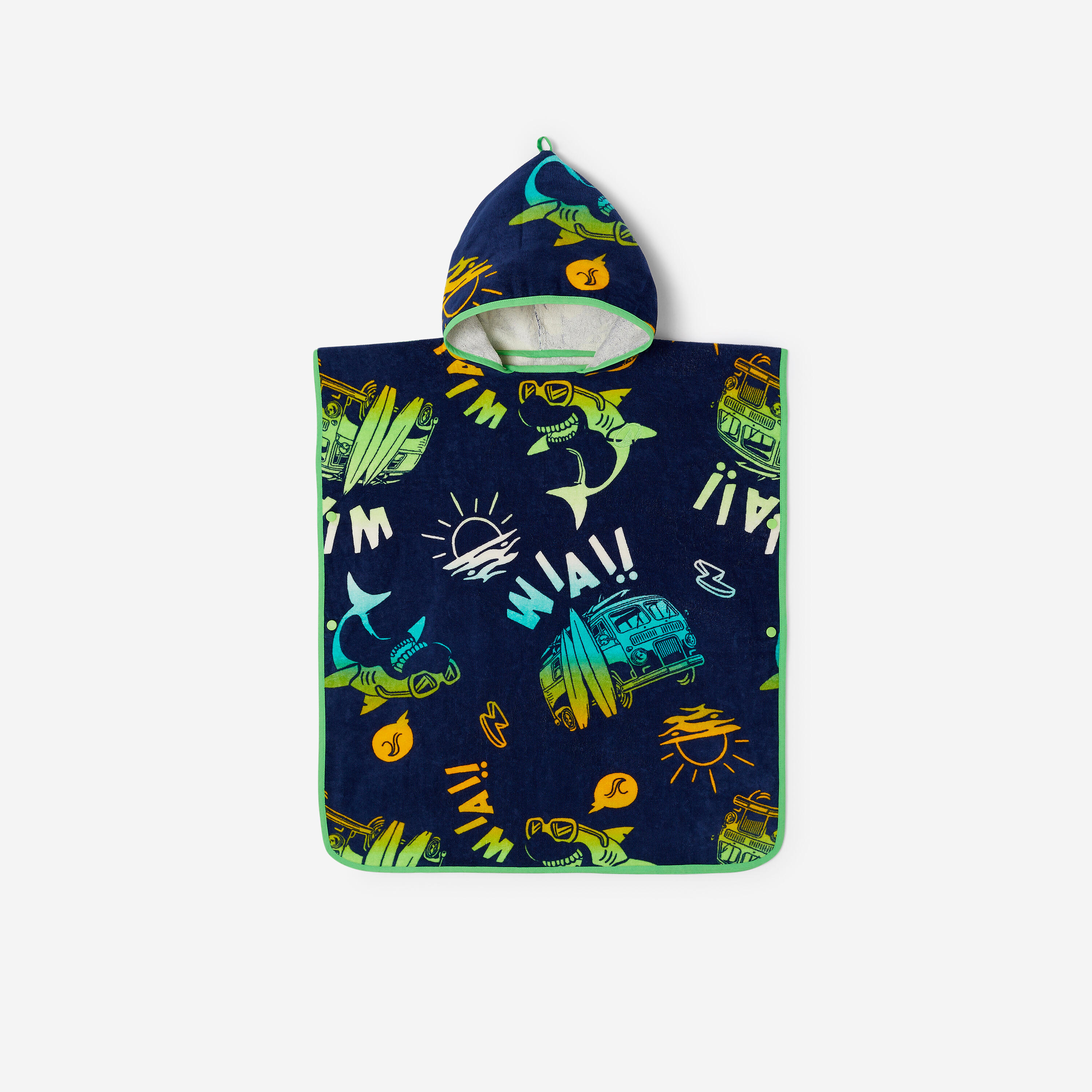 Poncho de bain surf enfant de 110 à 135 cm - 500 Vanlife bleu 9/9