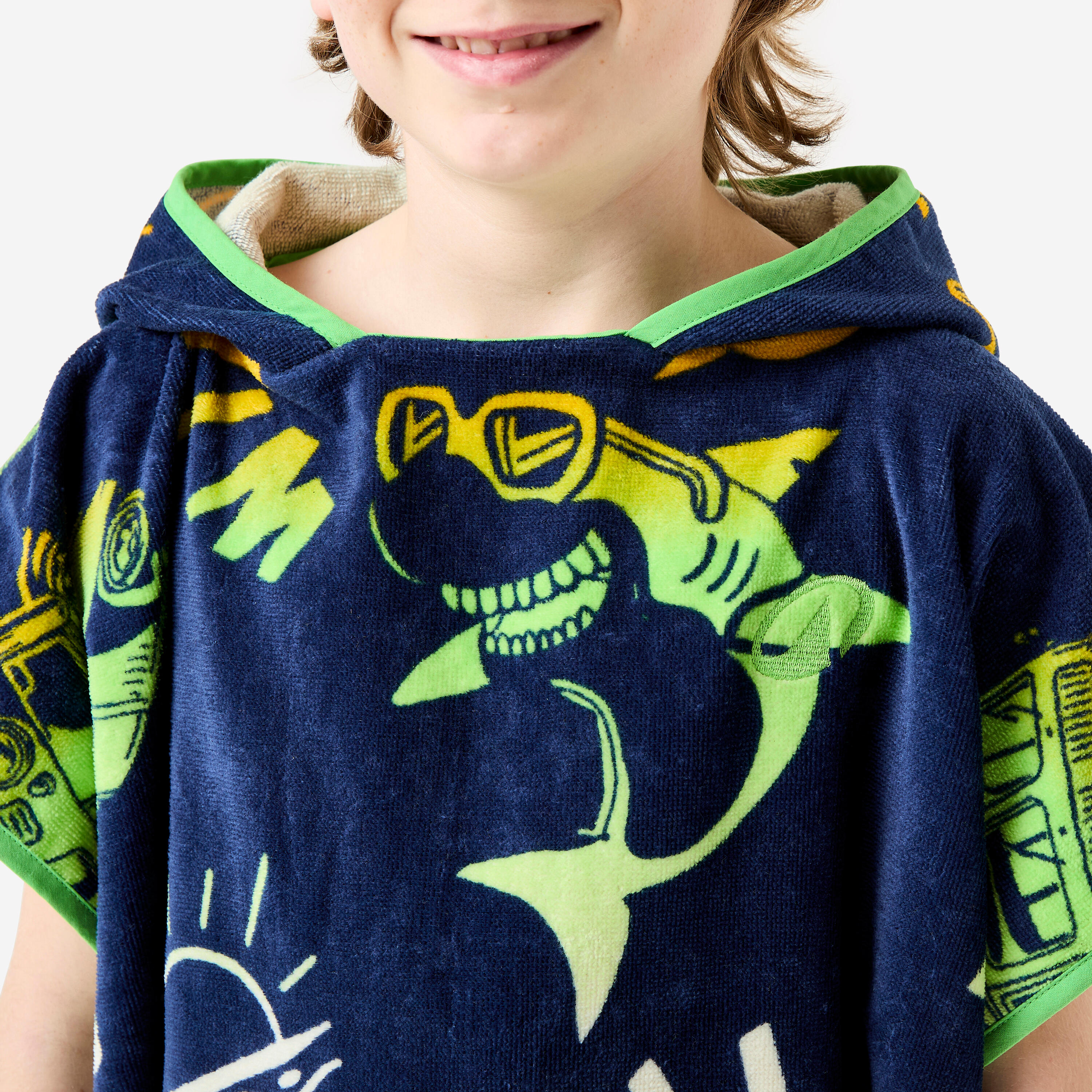 Poncho de bain surf enfant de 110 à 135 cm - 500 Vanlife bleu 6/9