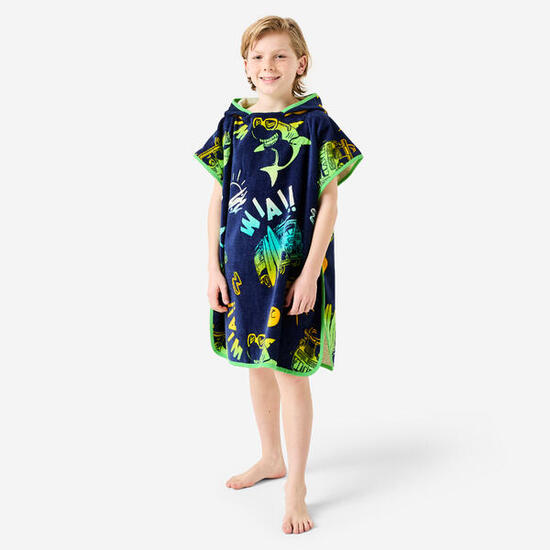 Poncho de bain surf enfant de 110 à 135 cm - 500 Vanlife bleu