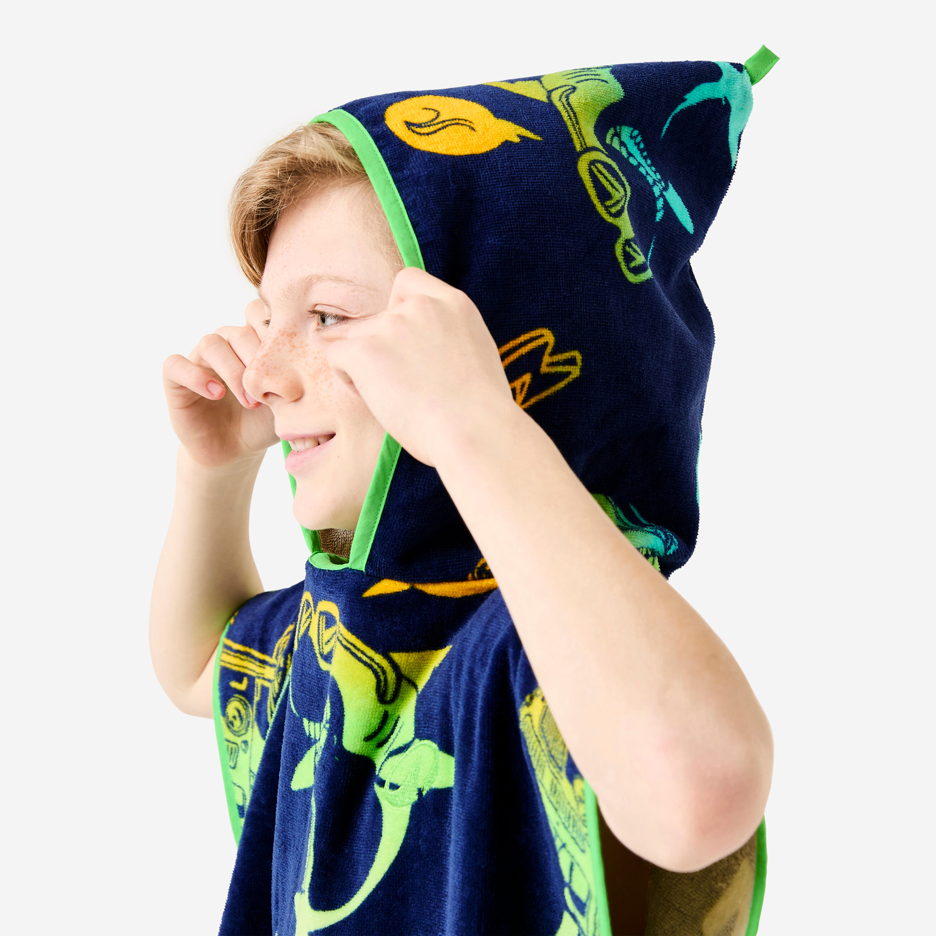 Poncho de bain surf enfant de 110 à 135 cm - 500 Vanlife bleu 8/9