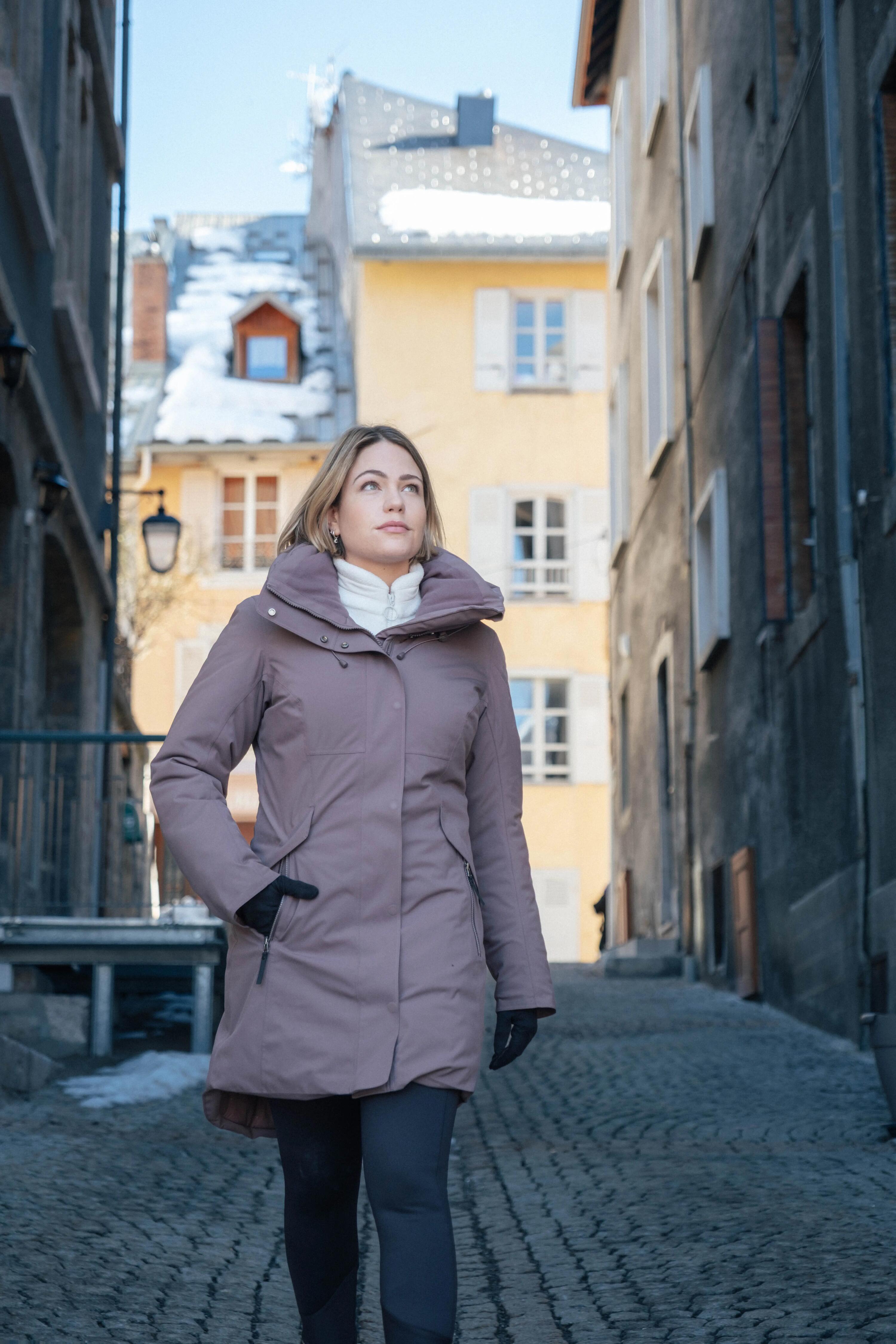 Parka de senderismo -10 °C impermeable mujer, NH500 marrón  21/22