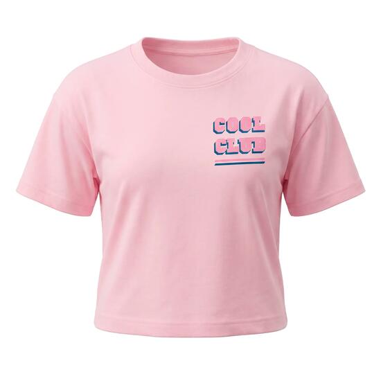 Tee-shirt oversize fille, rose bonbon