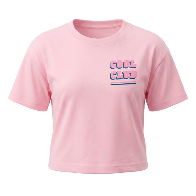 T-Shirt Mädchen Oversize - bonbonrosa