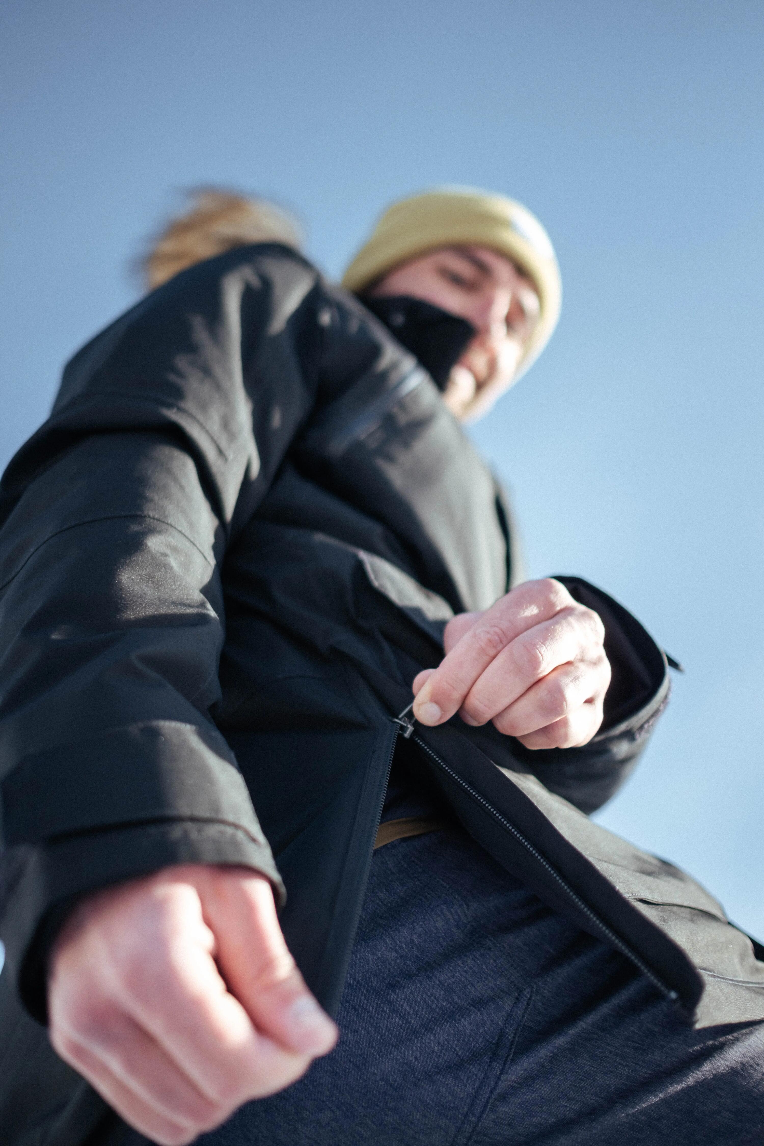 Parka invierno de senderismo hombre, -20 °C, NH900 negro 20/21