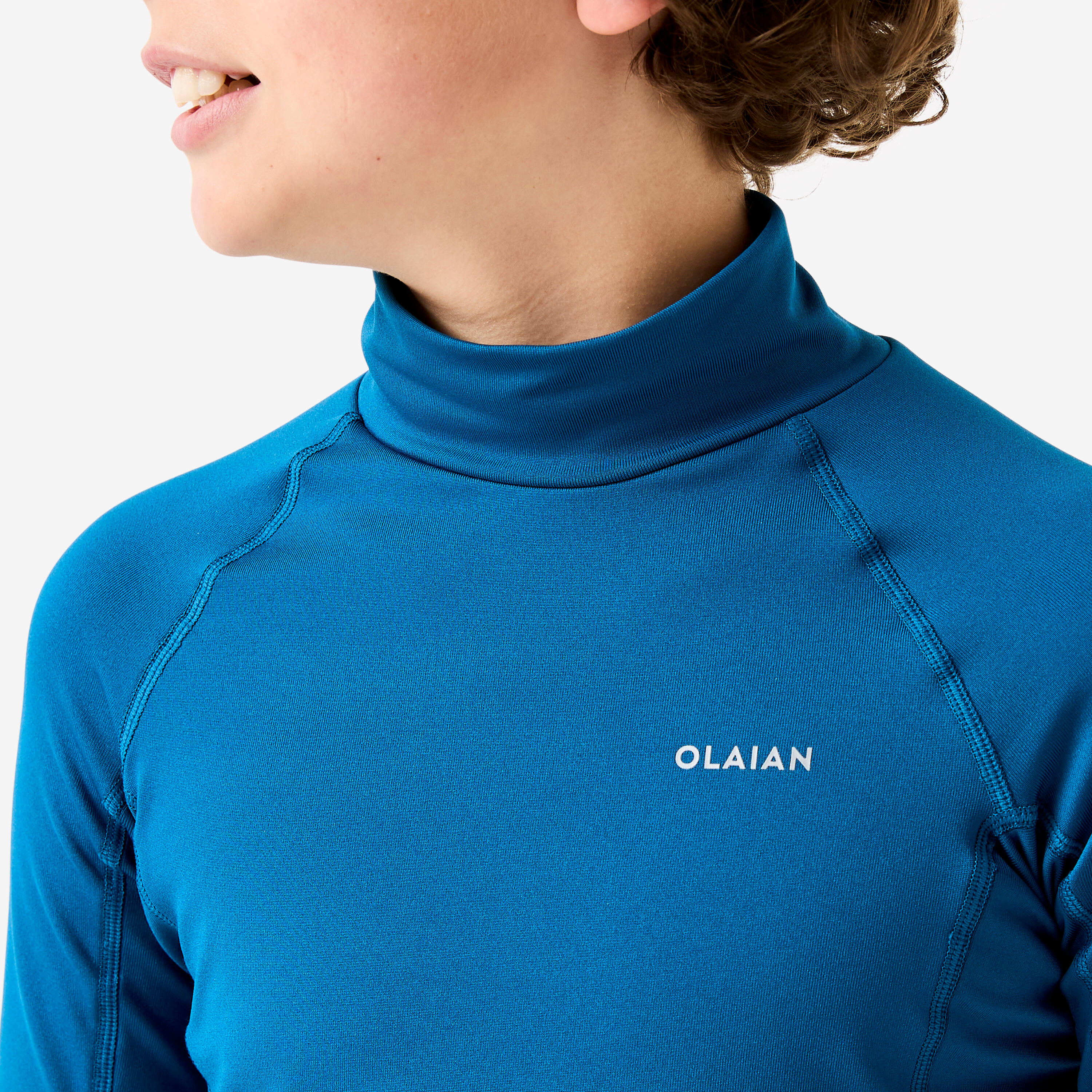 Tee shirt polaire manches courtes enfant bleu 5/7