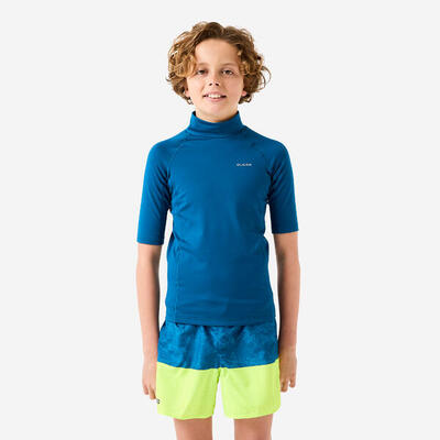 Maglia lycra termica anti-UV bambino azzurra