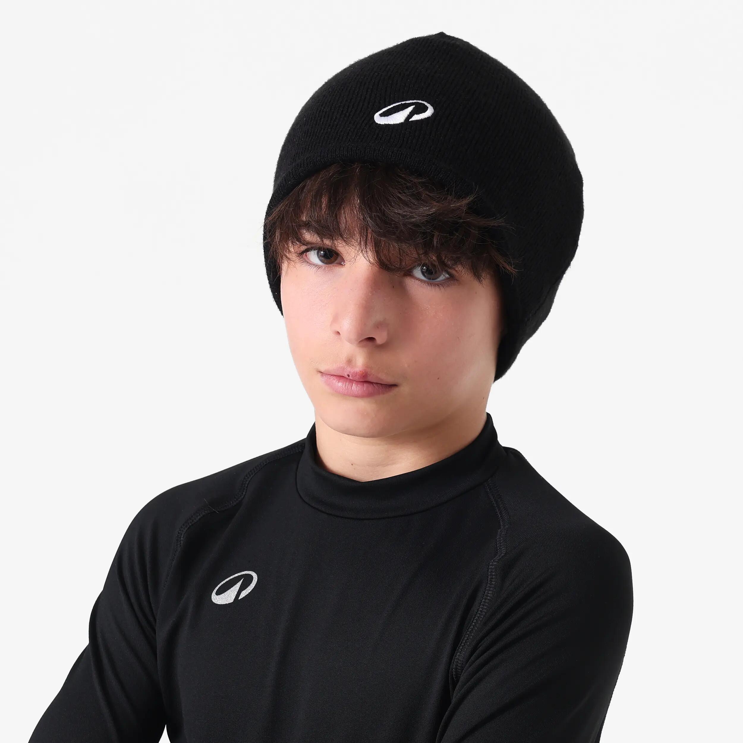 BONNET  FOOTBALL ENFANT KEEPWARM NOIR 2/12