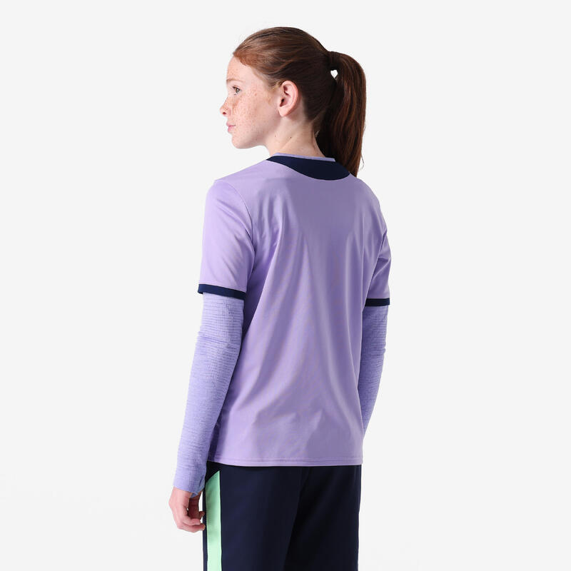 Tricou de fotbal cu mânecă scurtă VIRALTO KIDS  Boreal Mov Bleumarin Copii