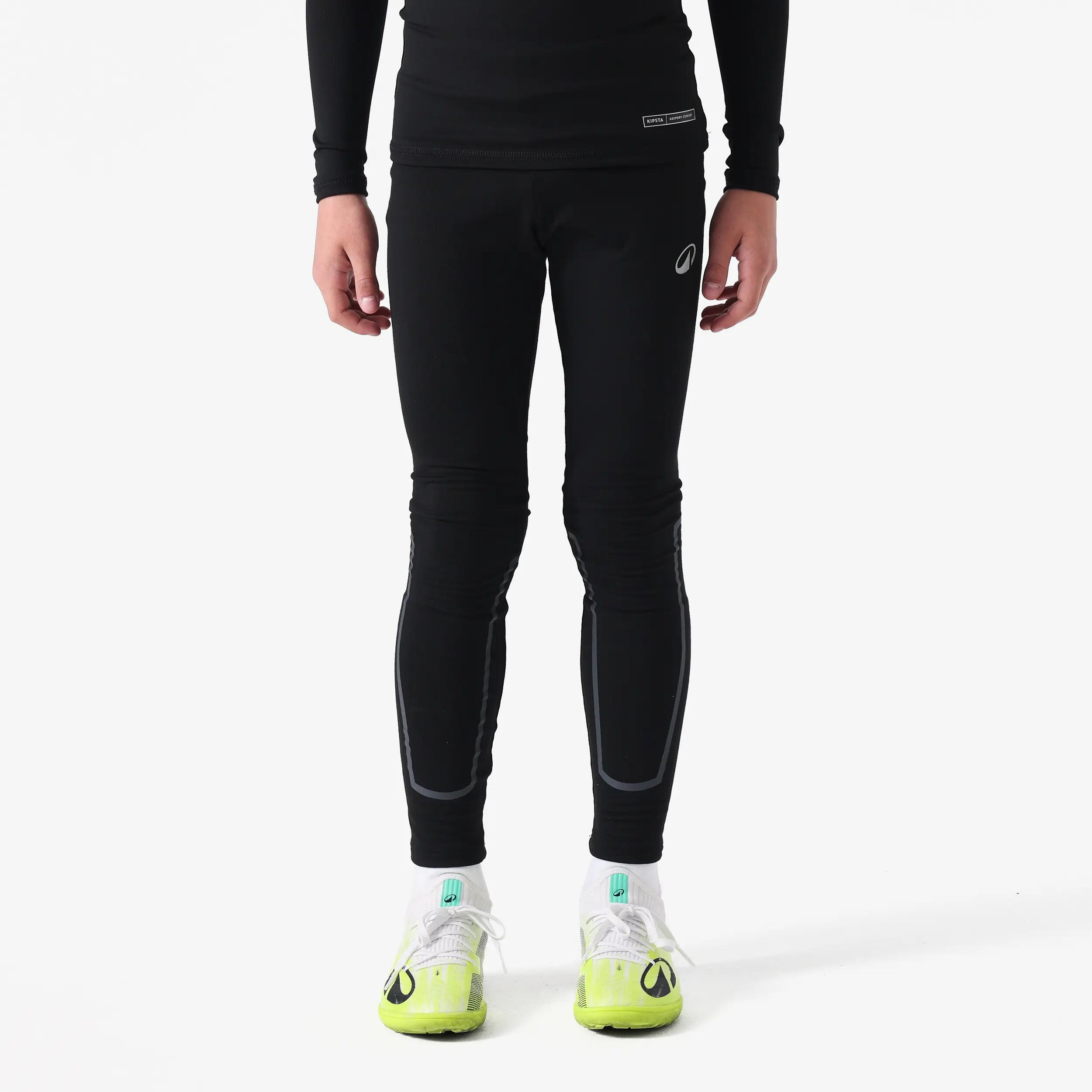Kids' Football Thermal Tights Keepconfort 100 - Black -  1