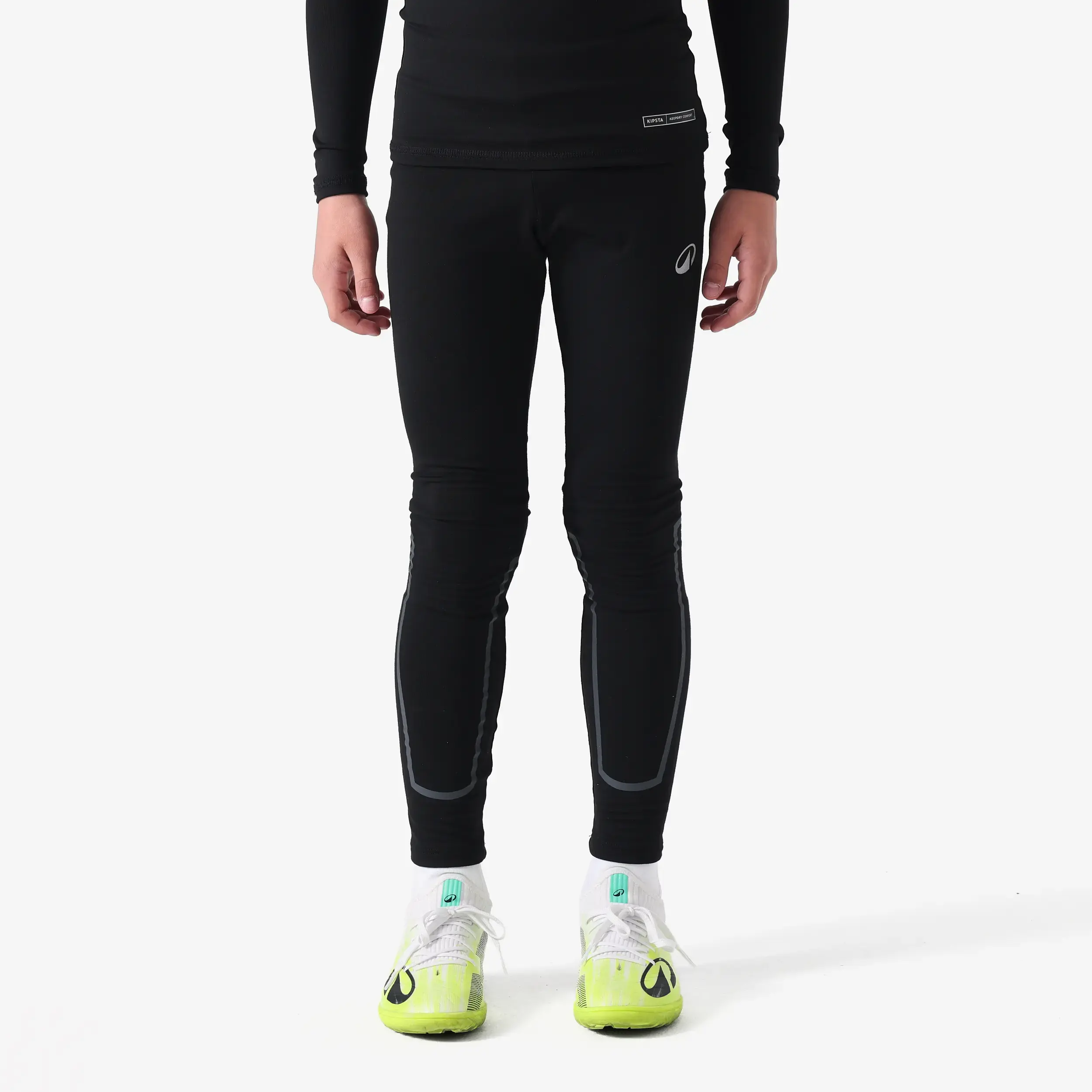 Legginsy termiczne do piłki nożnej dla dzieci Kipsta Keepcomfort 100