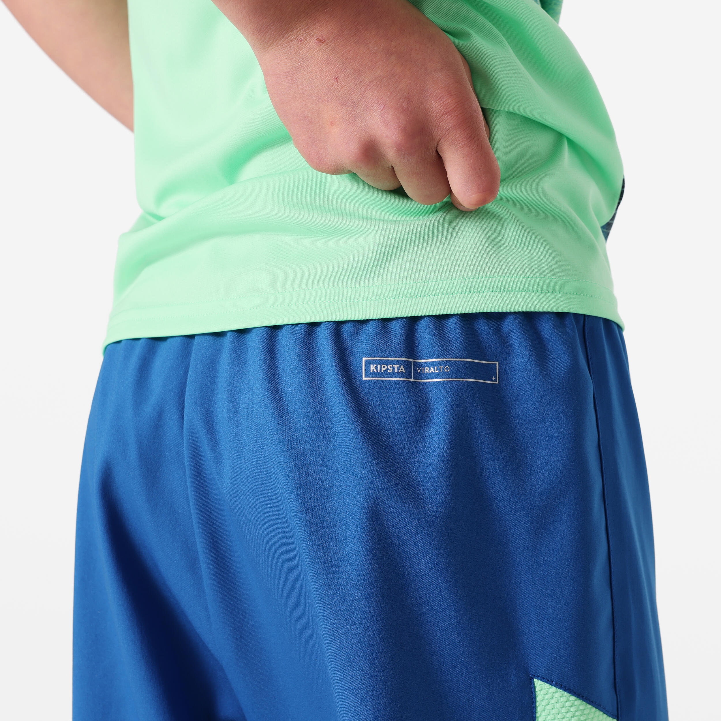Calções de Futebol Criança VIRALTO KIDS
Azul com Faixa Verde 6/8