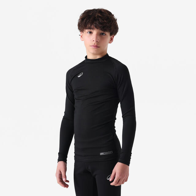 Kinder Fußball Funktionsshirt langarm wärmend - Keepcomfort schwarz