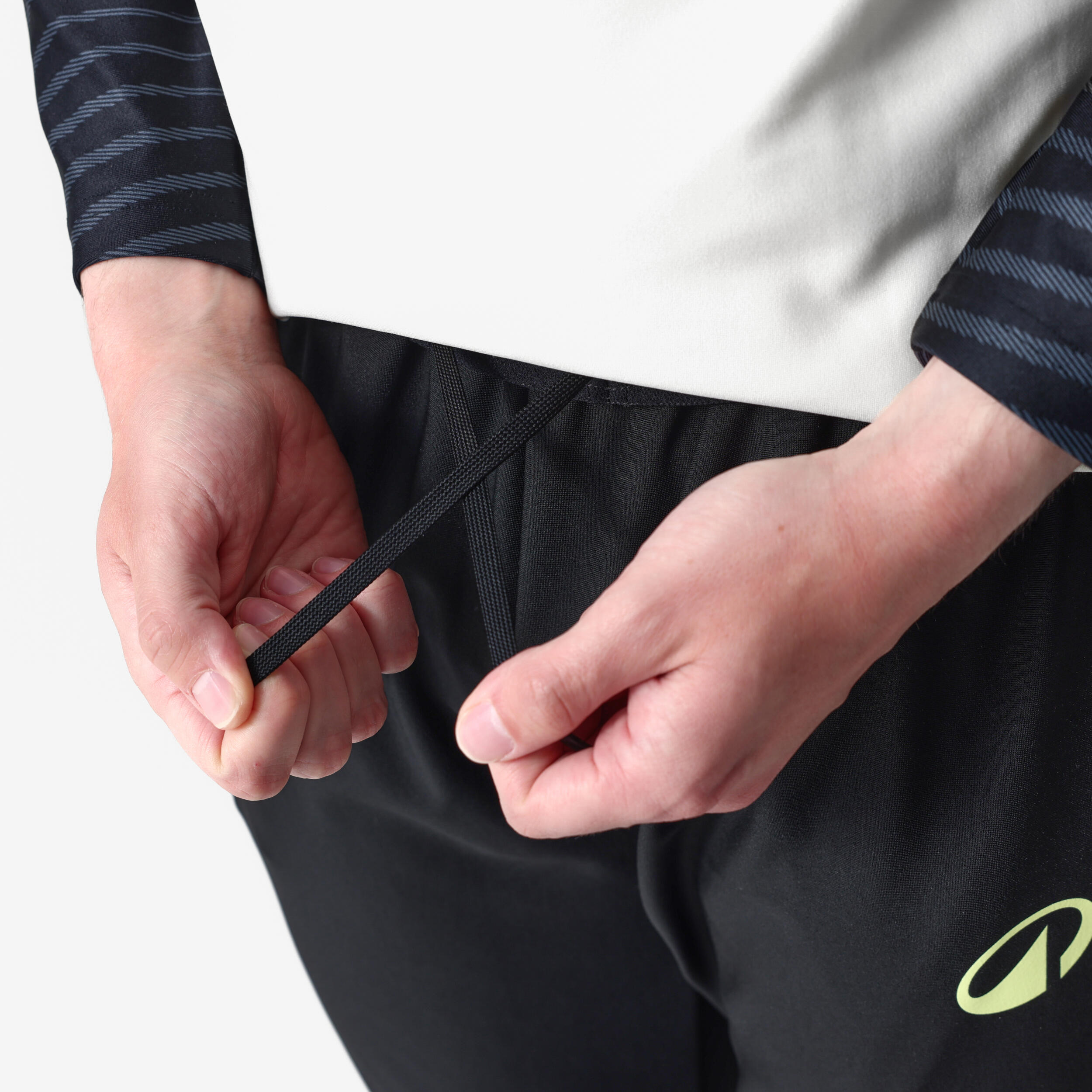 Pantalon d'entrainement de football adulte Viralto Ripples noir et gris 5/6