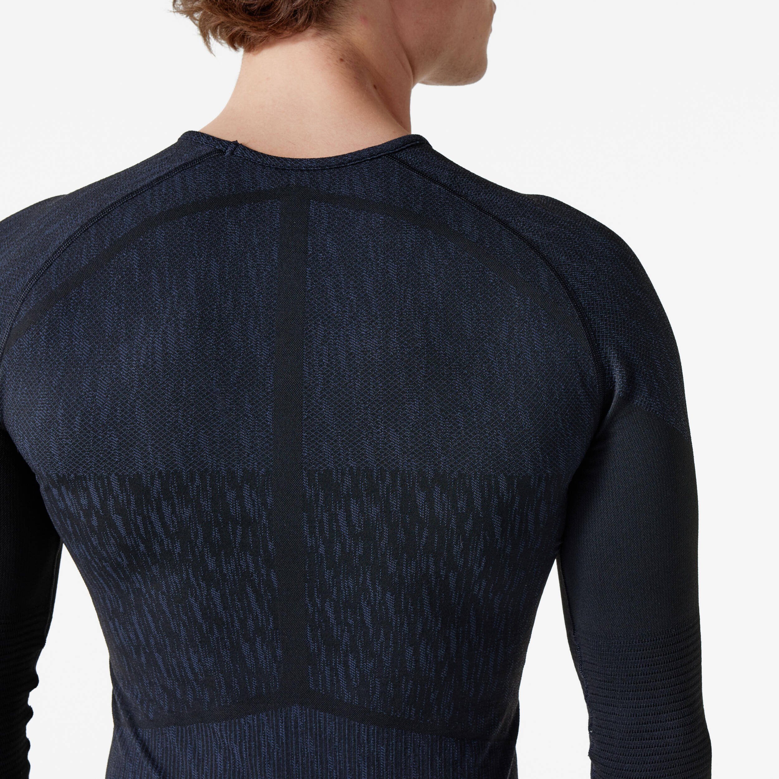 Seamless Long-Sleeved Thermal Football Base Layer Shirt Keepdry - Black -  5