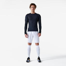 Sous-maillot de foot thermique sans-couture manches longues, Keepdry noir