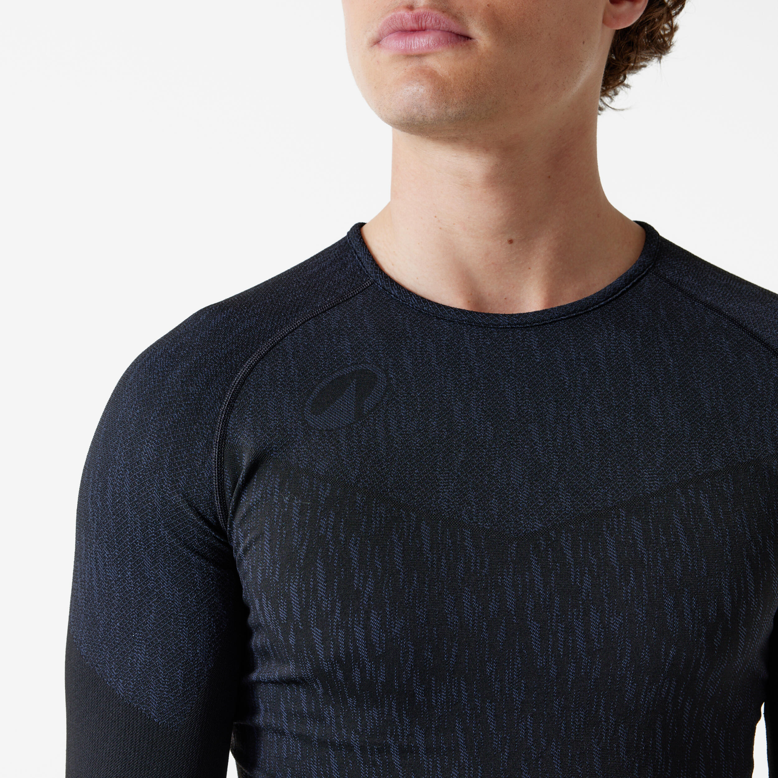 Naadloos thermoshirt met lange mouwen voor voetbal Keepdry zwart 2/14