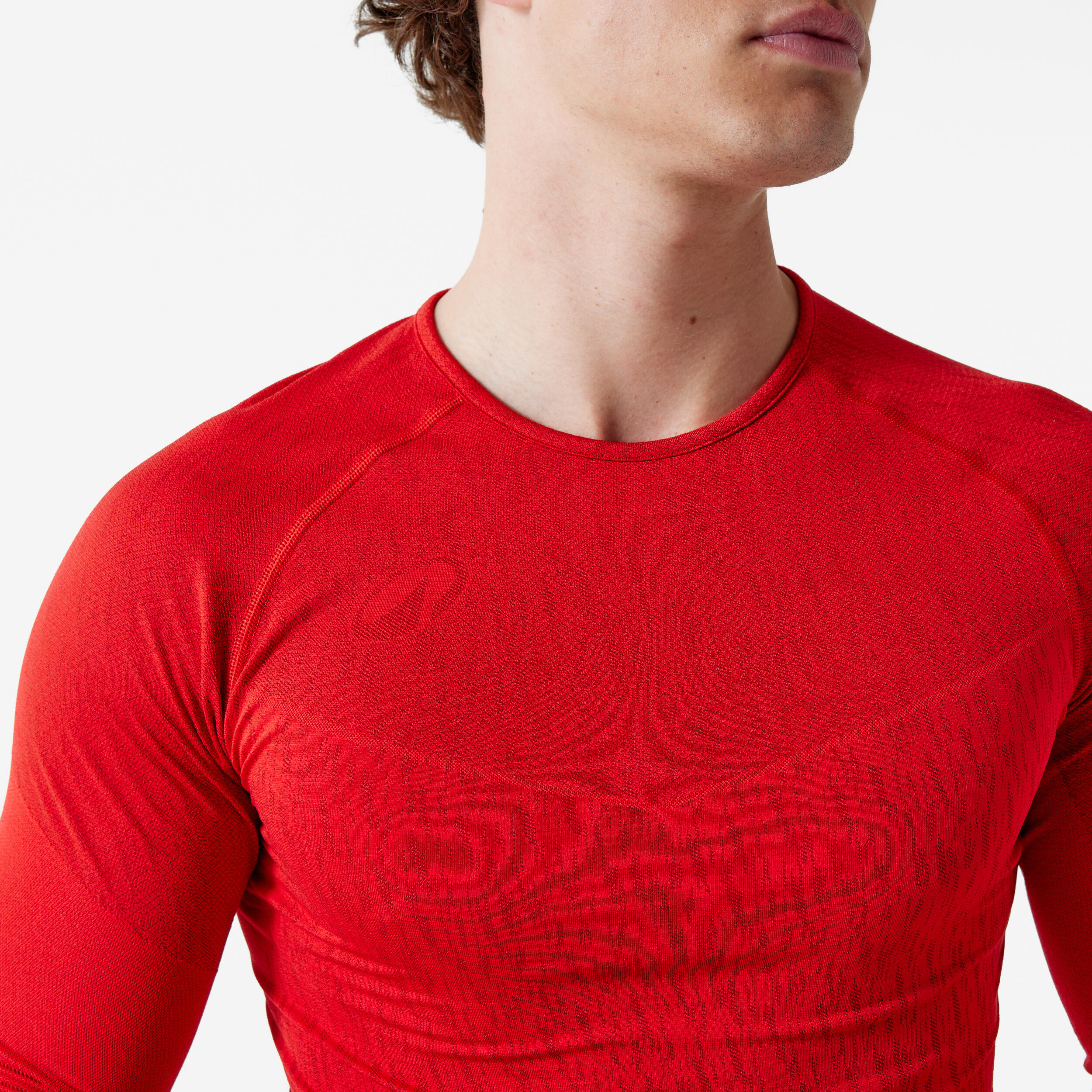 Camisola Térmica de Futebol sem Costuras, Keepdry Vermelho 3/15