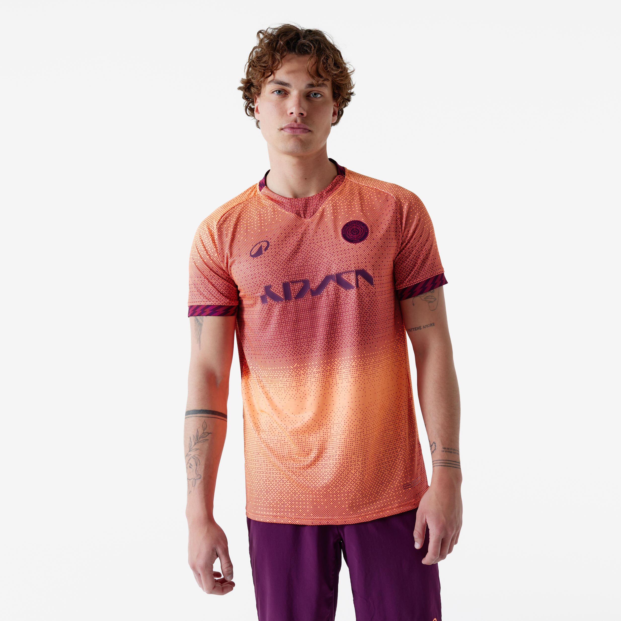 Adult Short-Sleeved Football Shirt Viralto II Cloud - Cherry/Peach