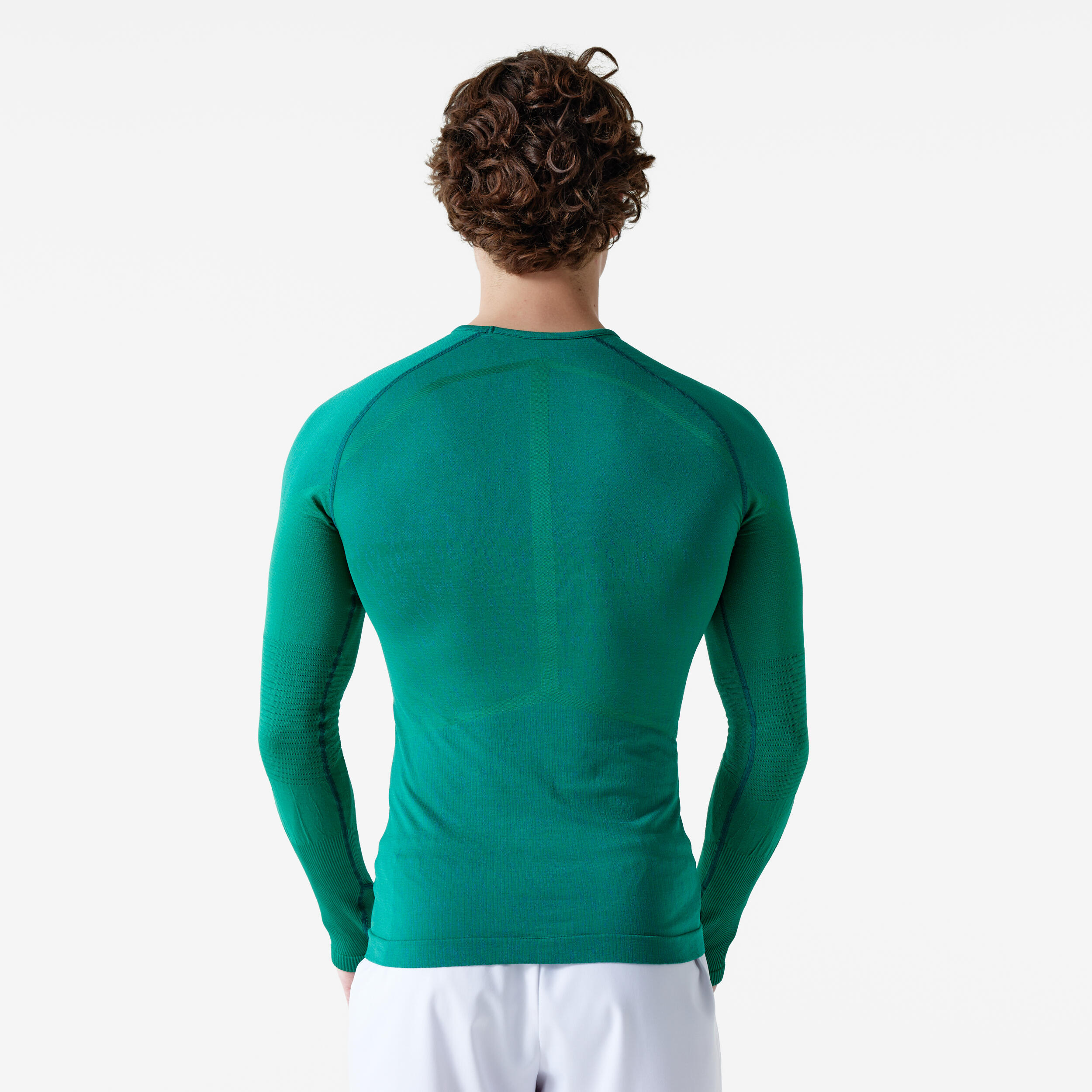 Naadloos thermoshirt met lange mouwen voor voetbal Keepdry groen 4/7