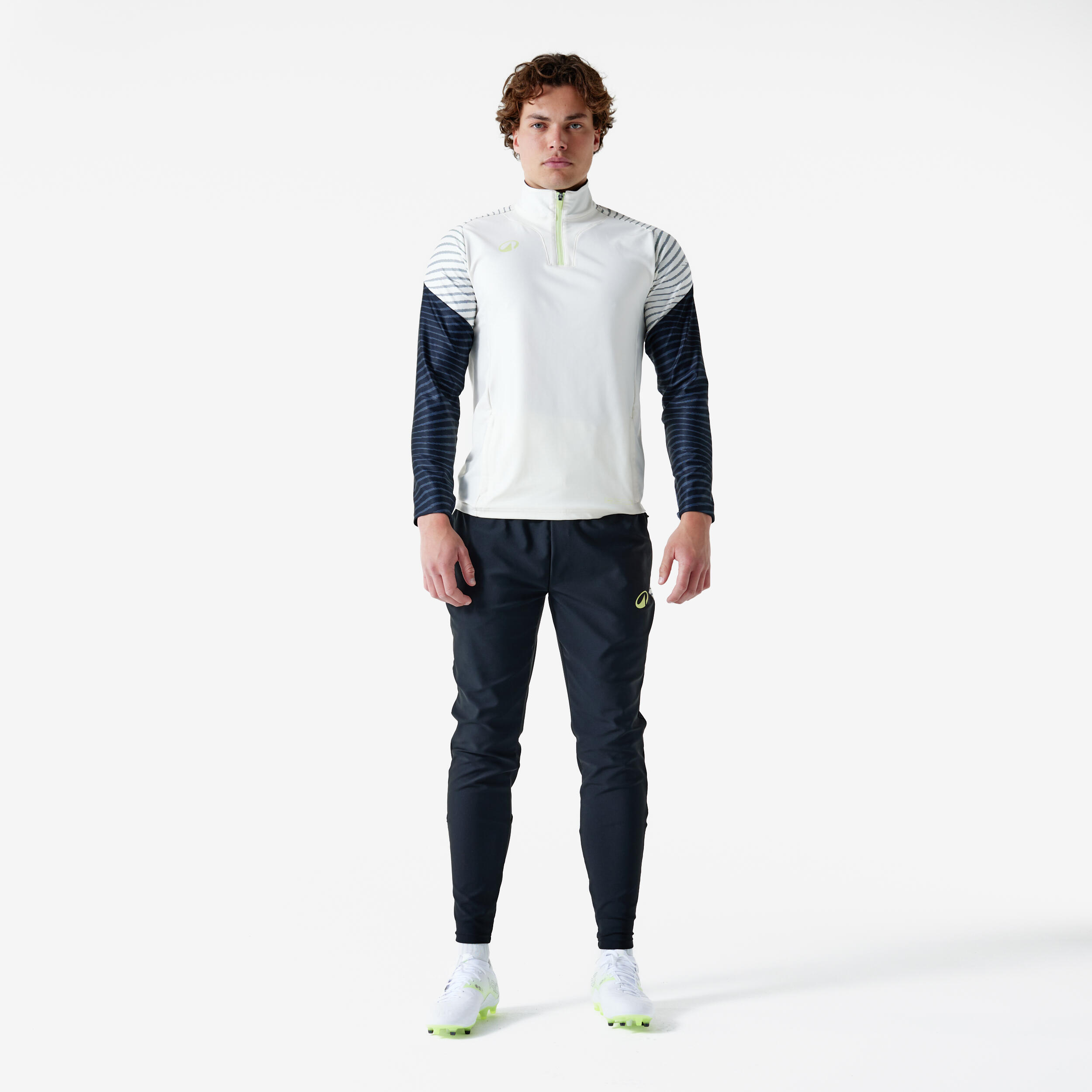 Felpa calcio adulto VIRALTO RIPPLES avorio-nero 2/6