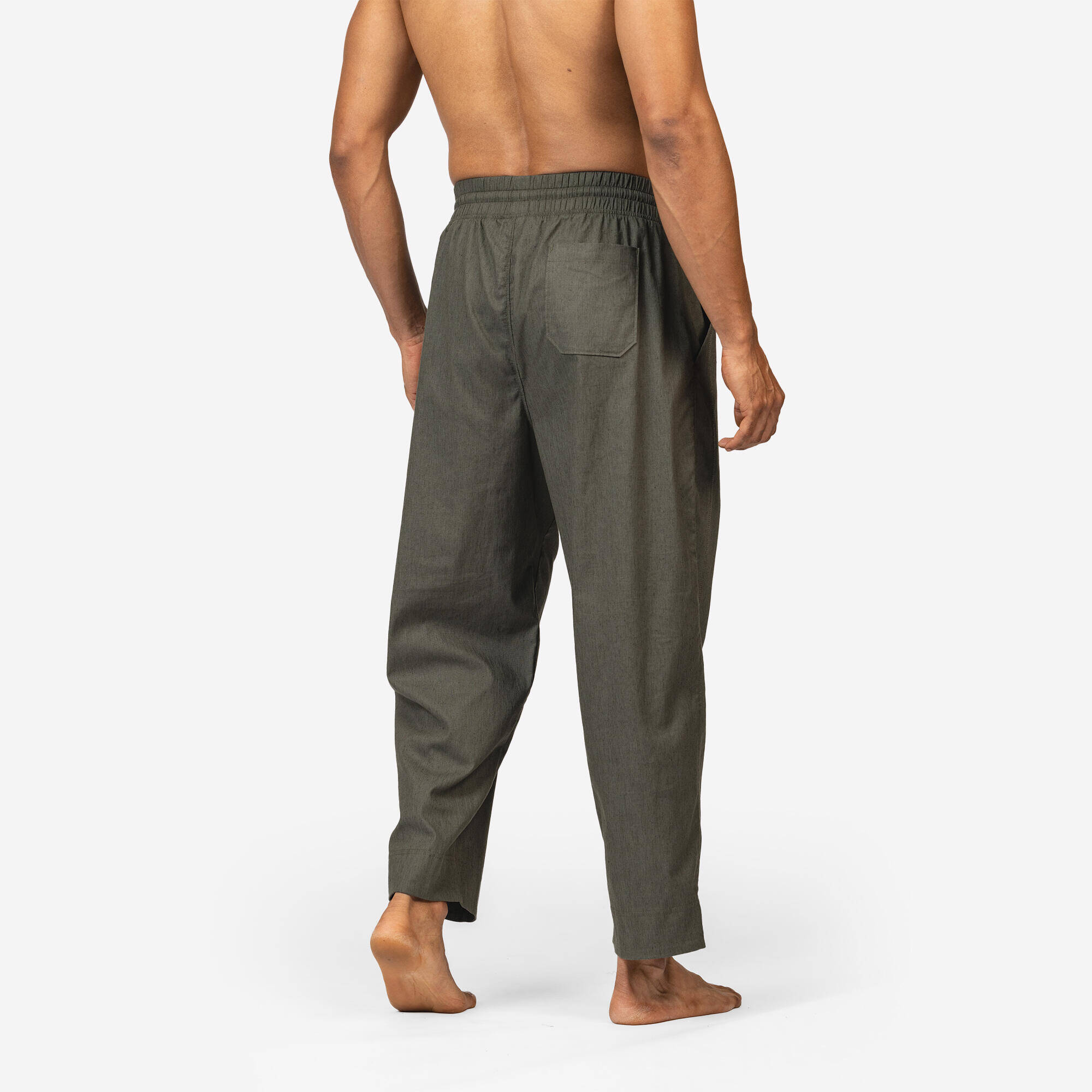 Men Dhoti Yoga Pants - Urban Green -  4
