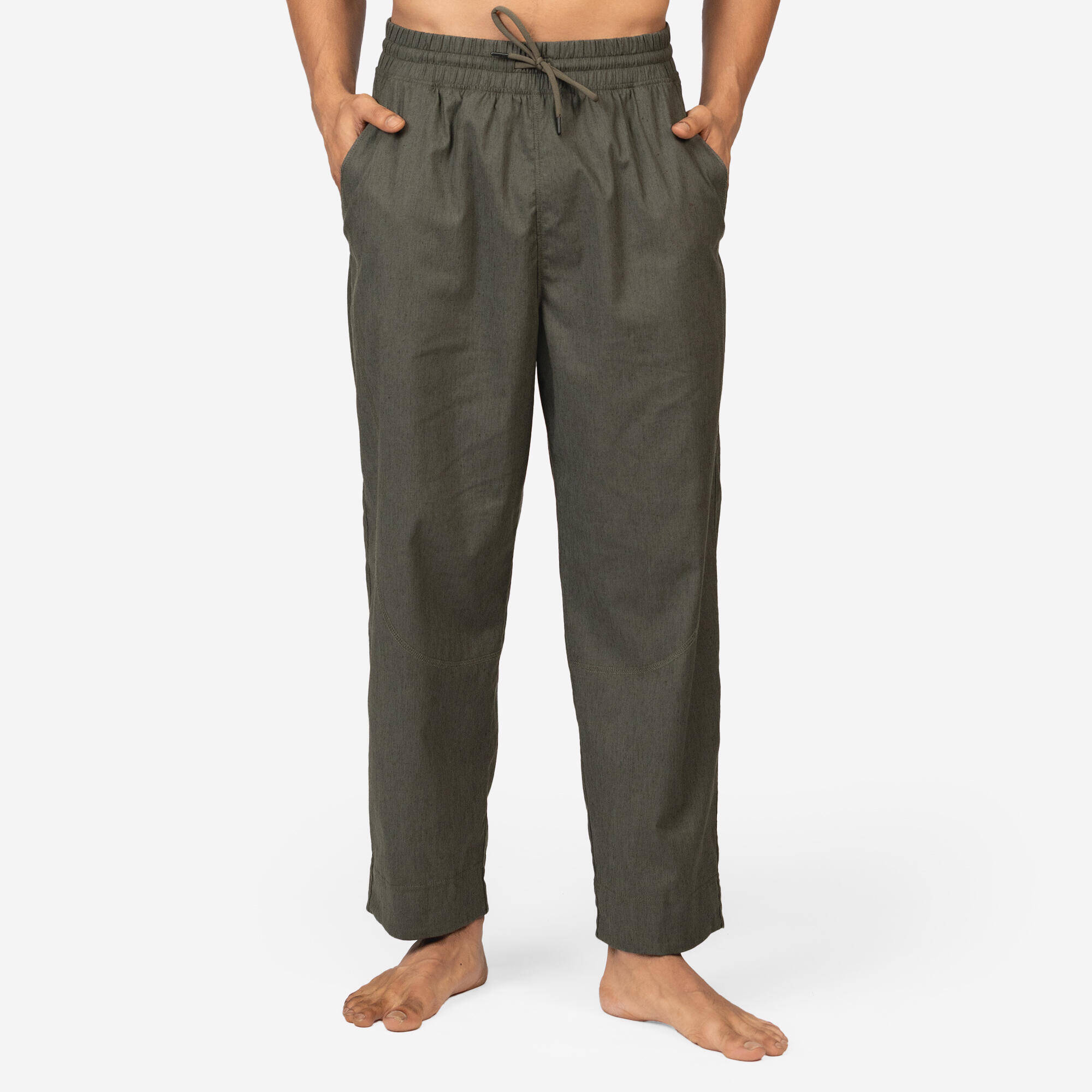 Men Dhoti Yoga Pants - Urban Green -  2