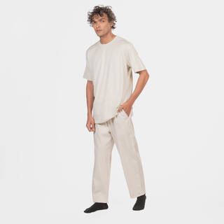 Men Dhoti Yoga Pants - Beige