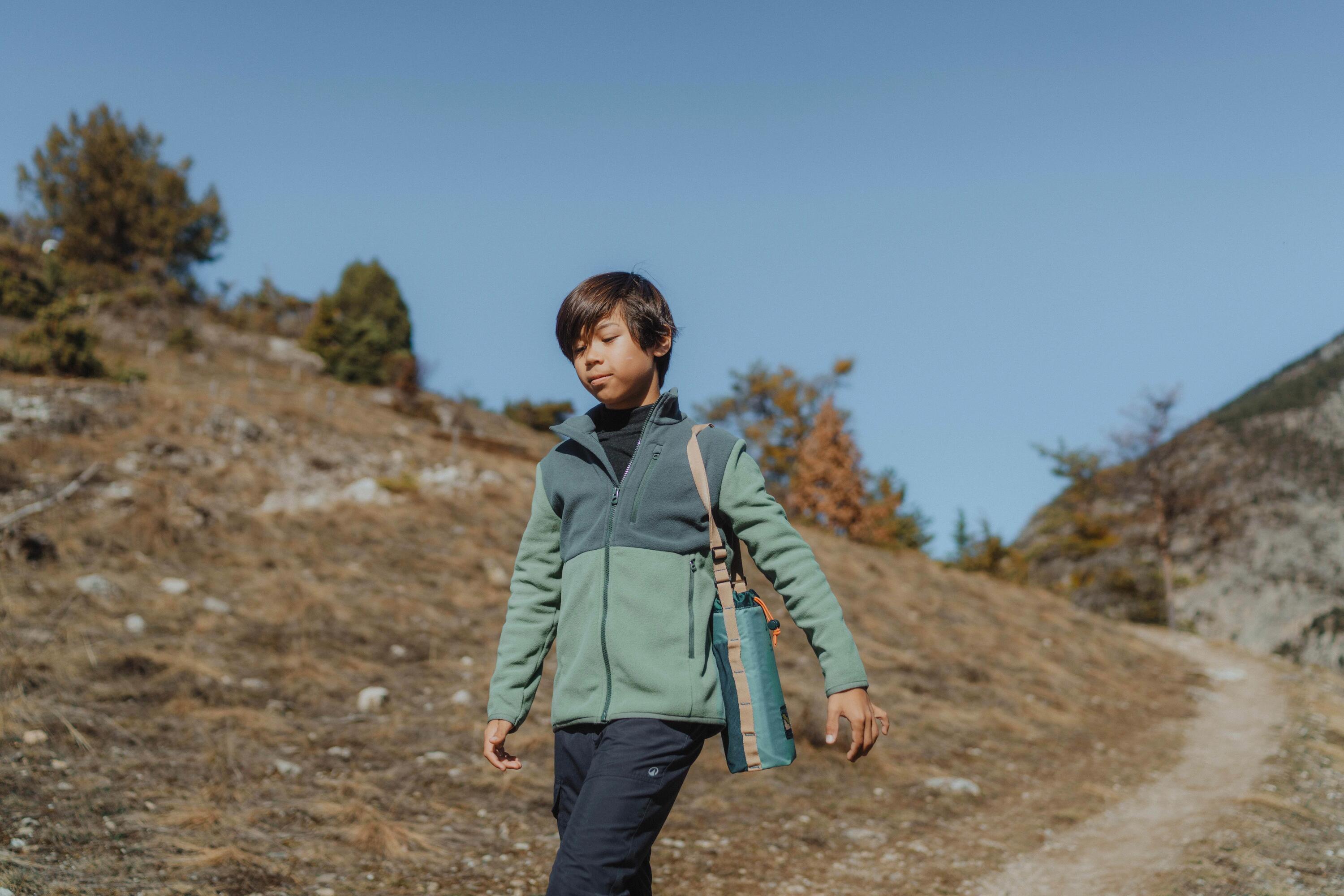 Chamarra de senderismo polar verde para niños de 7 a 15 años MH500 8/10