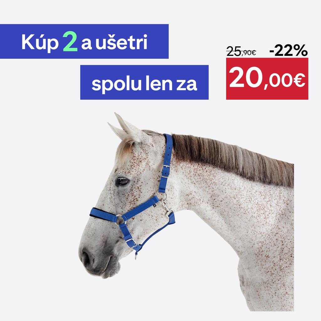 Jazdecká ohlávka z nubuku pre koňa modrá