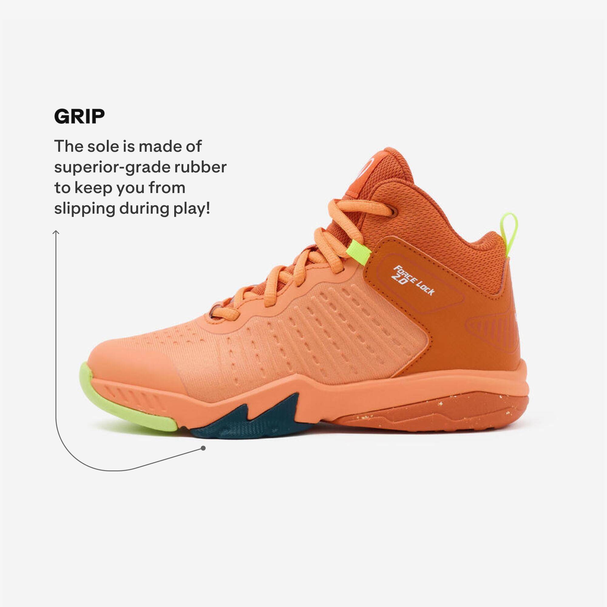 Kids' Basketball Shoes SS500 High Junior - Orange -  4