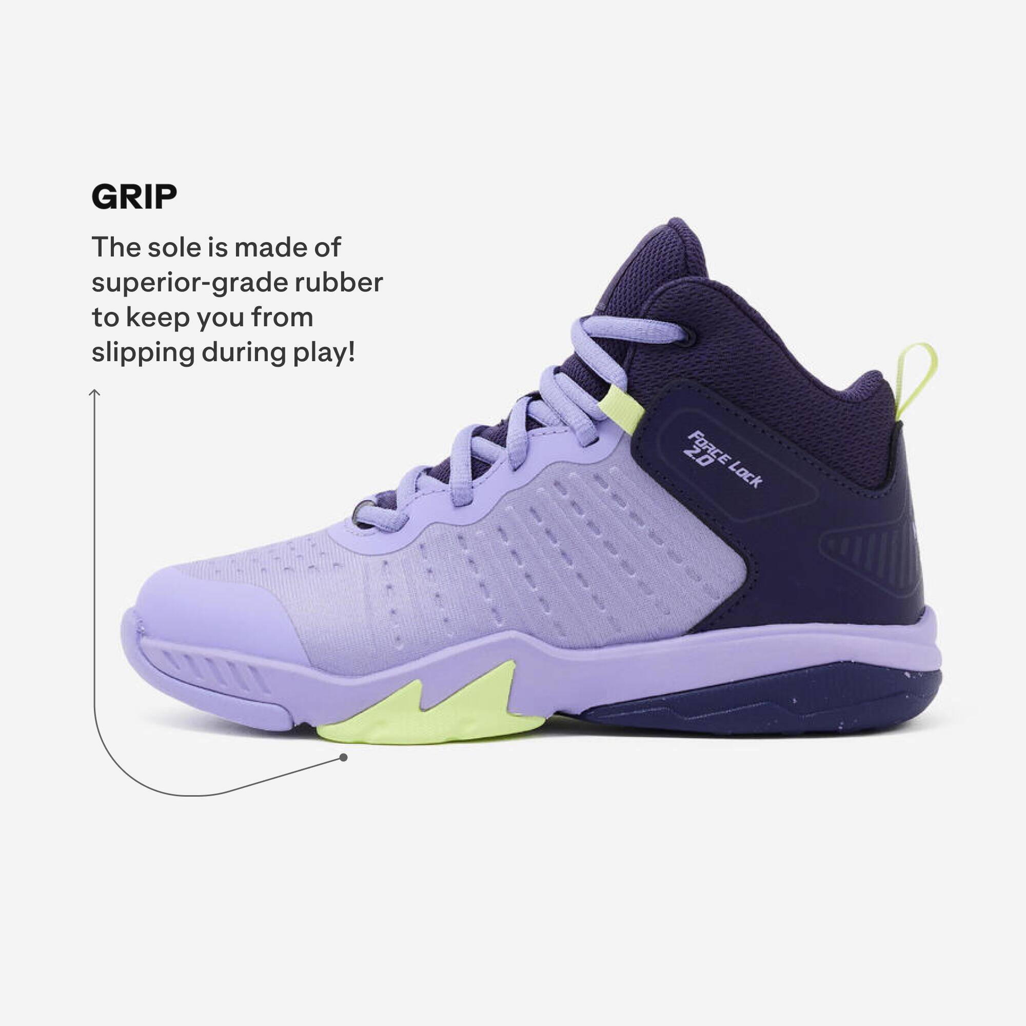Kids' Basketball Shoes SS500 High Junior - Purple -  5