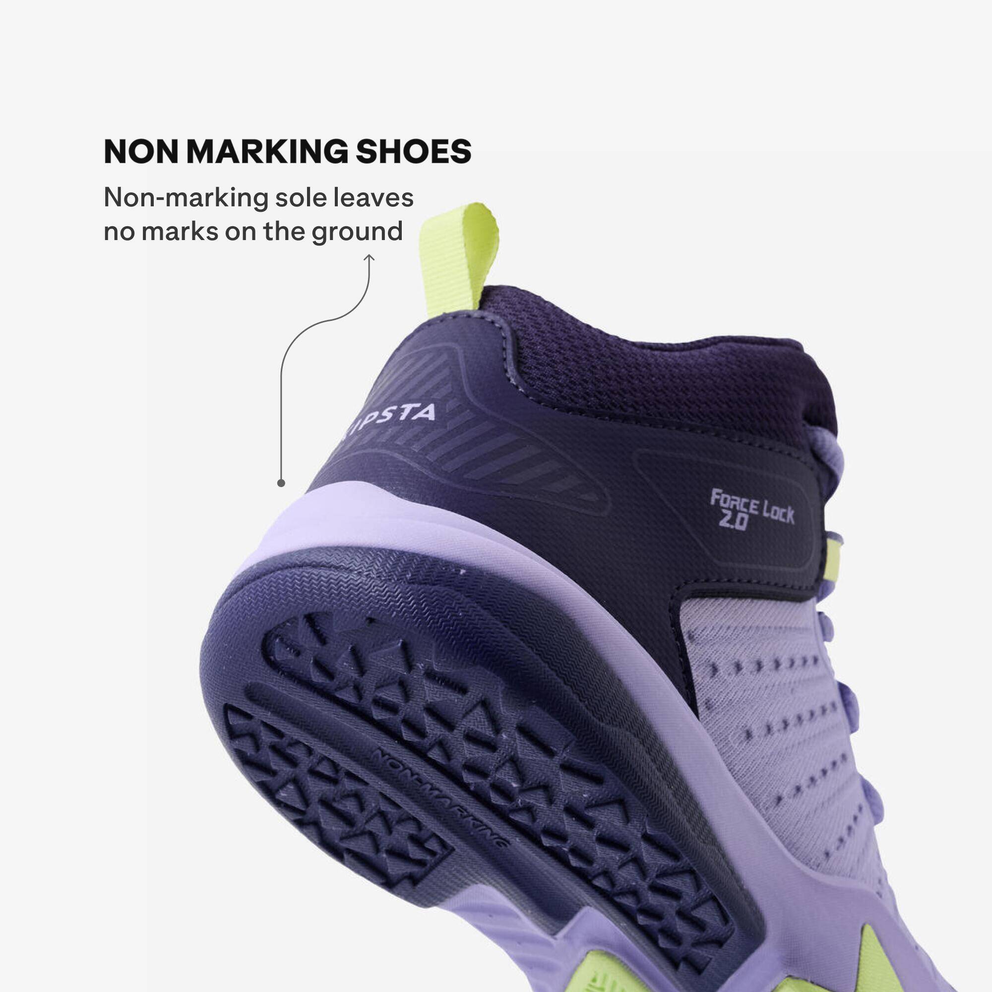 Kids' Basketball Shoes SS500 High Junior - Purple -  4