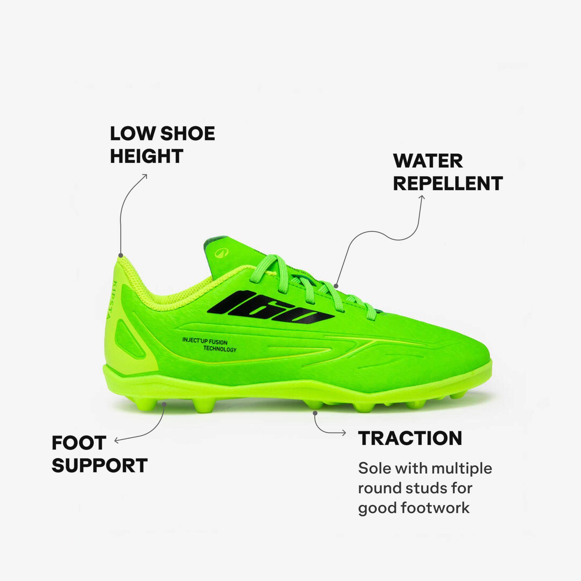 Kids' Football Boots 160 MG - Neon Green -  3