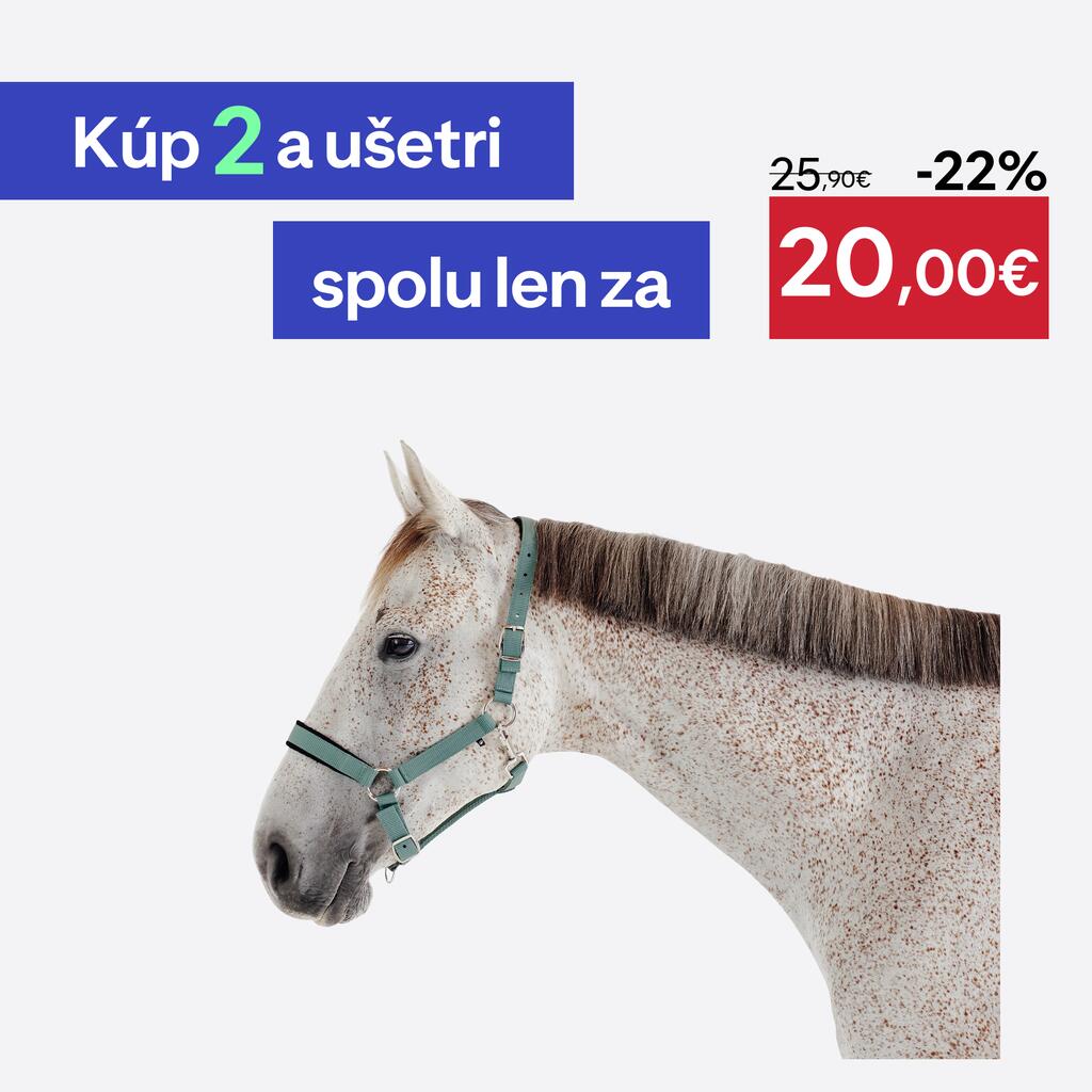 Jazdecká ohlávka pre koňa zelená eukalyptová