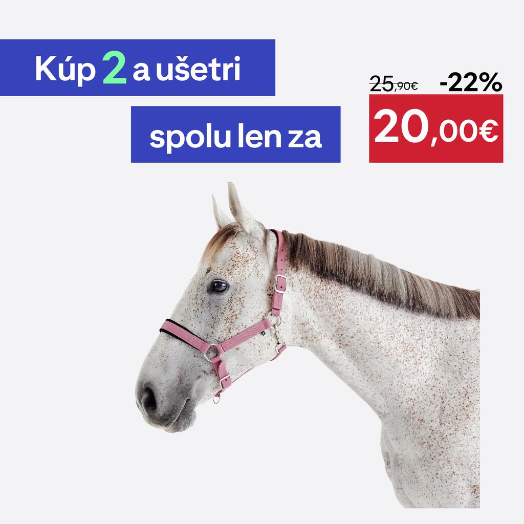 Jazdecká ohlávka pre koňa ružová litchi