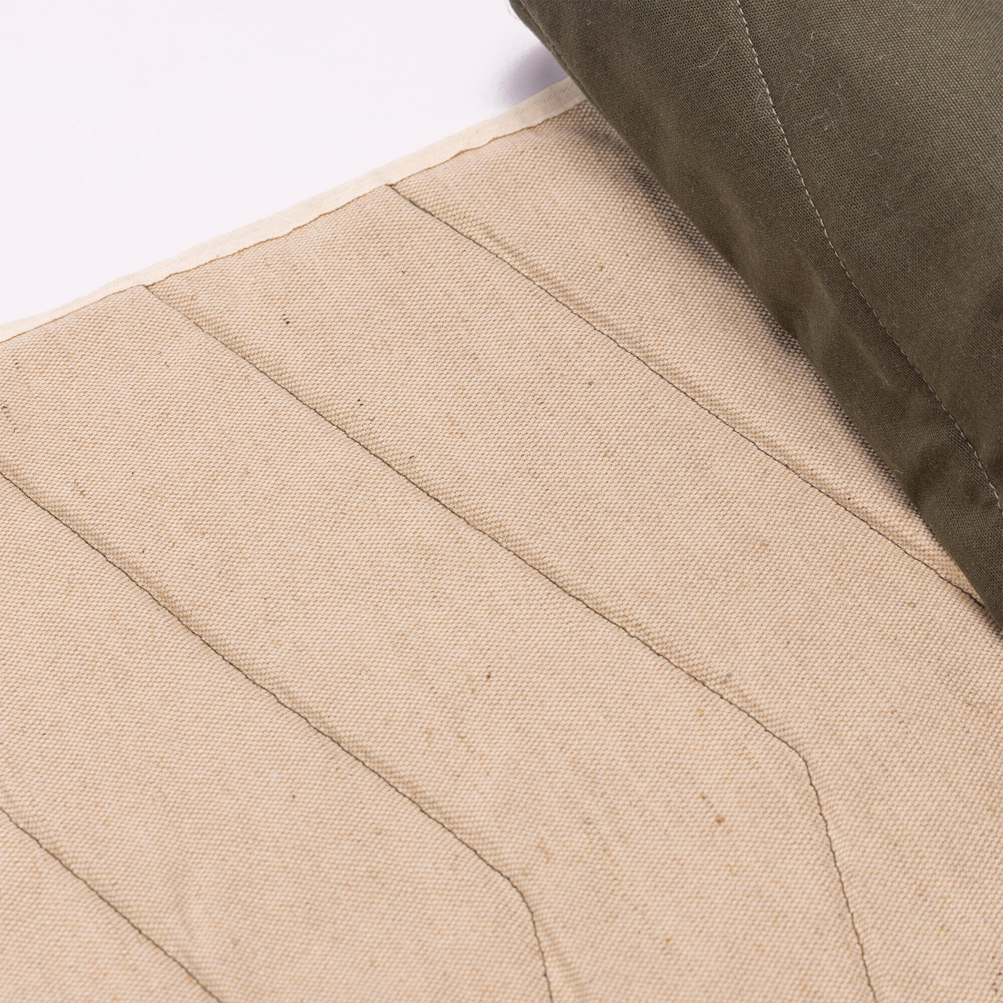 Natural Jute Mat 3mm with carry strap - Khaki Green -  5