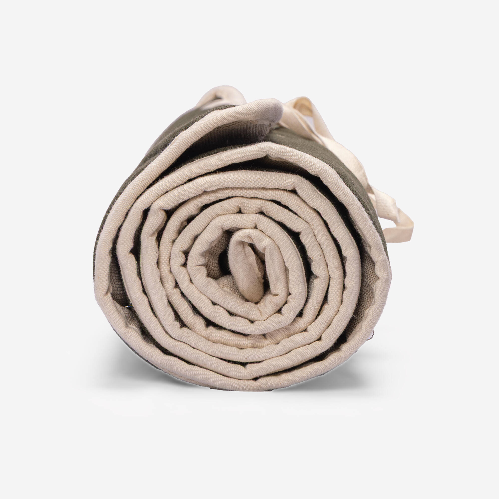 Natural Jute Mat 3mm with carry strap - Khaki Green -  4