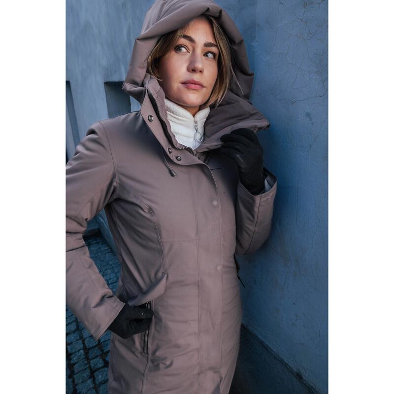 Kadın Outdoor Su Geçirmez Kar Montu/Kışlık Mont - Kahverengi - NH500 -10 °C