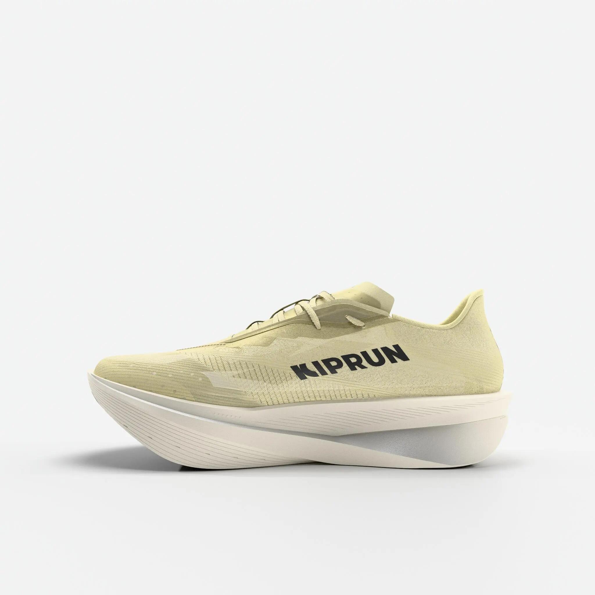 Zapatillas running con placa carbono hombre, Kiprun Kipstorm Pro amarillo 4/8