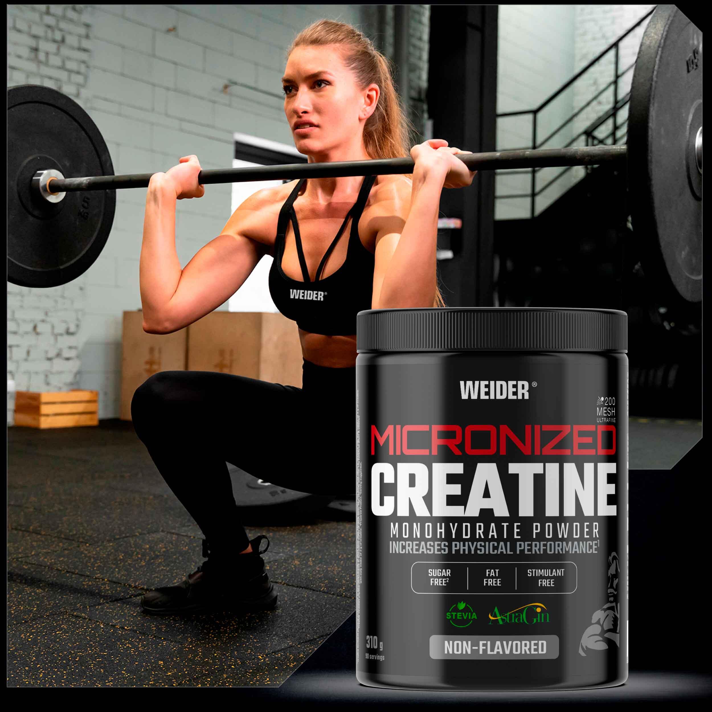 Créatine micronisée goût neutre 310g + serviette offerte 3/4