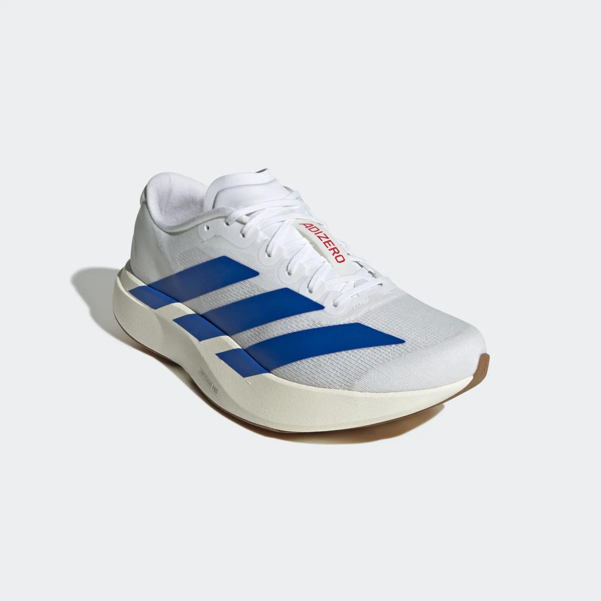 Laufschuhe Herren leicht ADIDAS - Adizero Evo SL weiß/blau 3/9