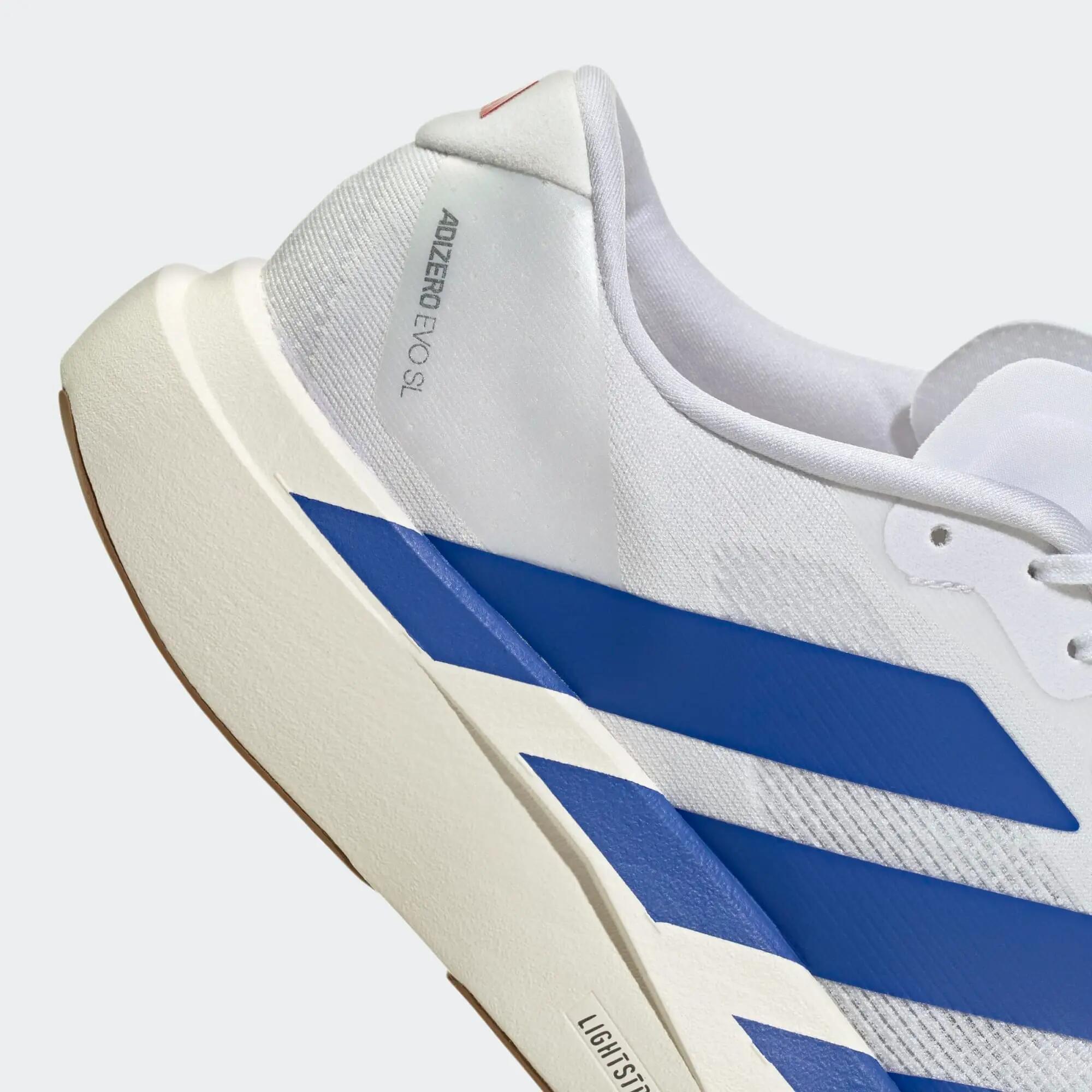 Laufschuhe Herren leicht ADIDAS - Adizero Evo SL weiß/blau 7/9