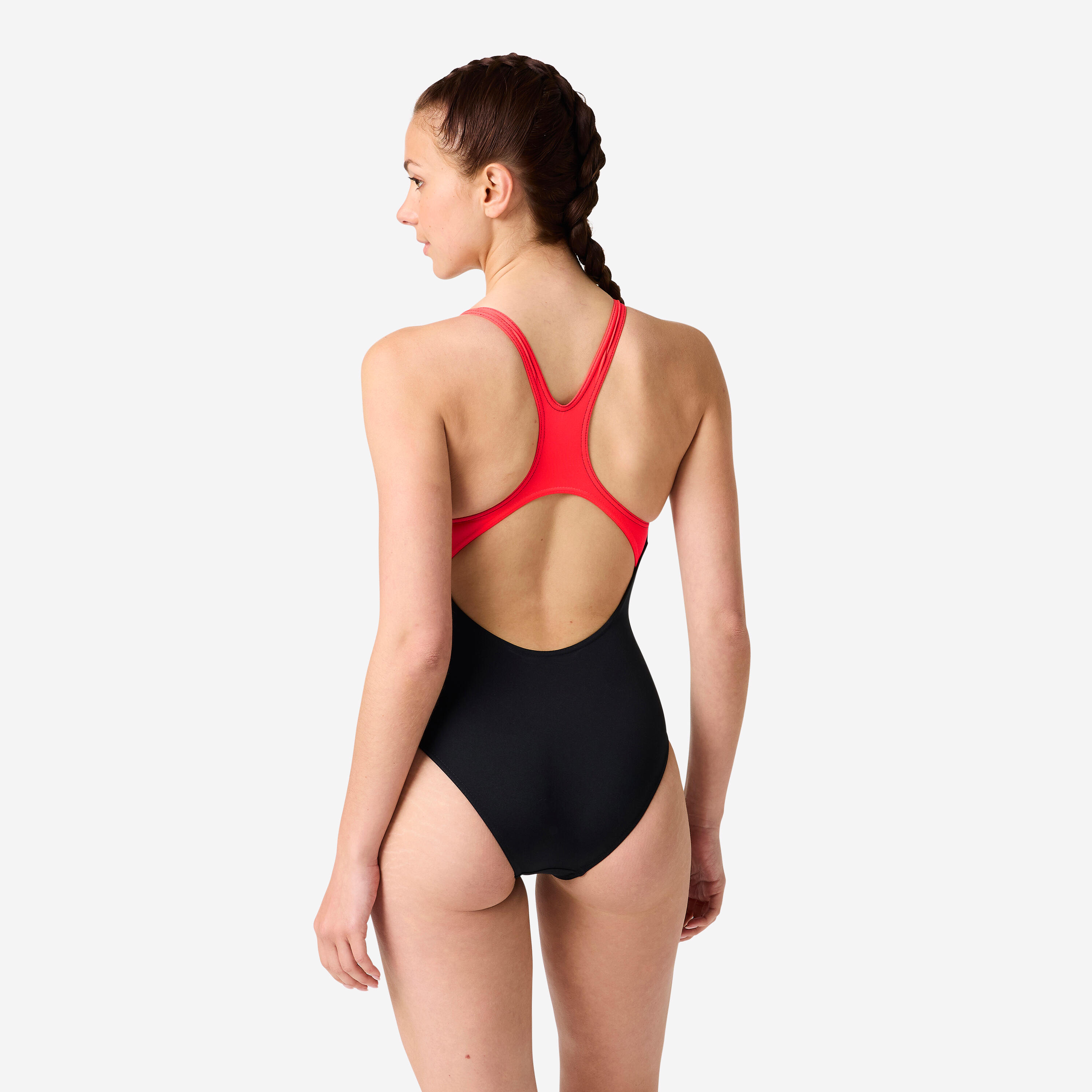 Fato de banho de natação Mulher ARENA SWIMPRO SOFT Preto Vermelho 2/6